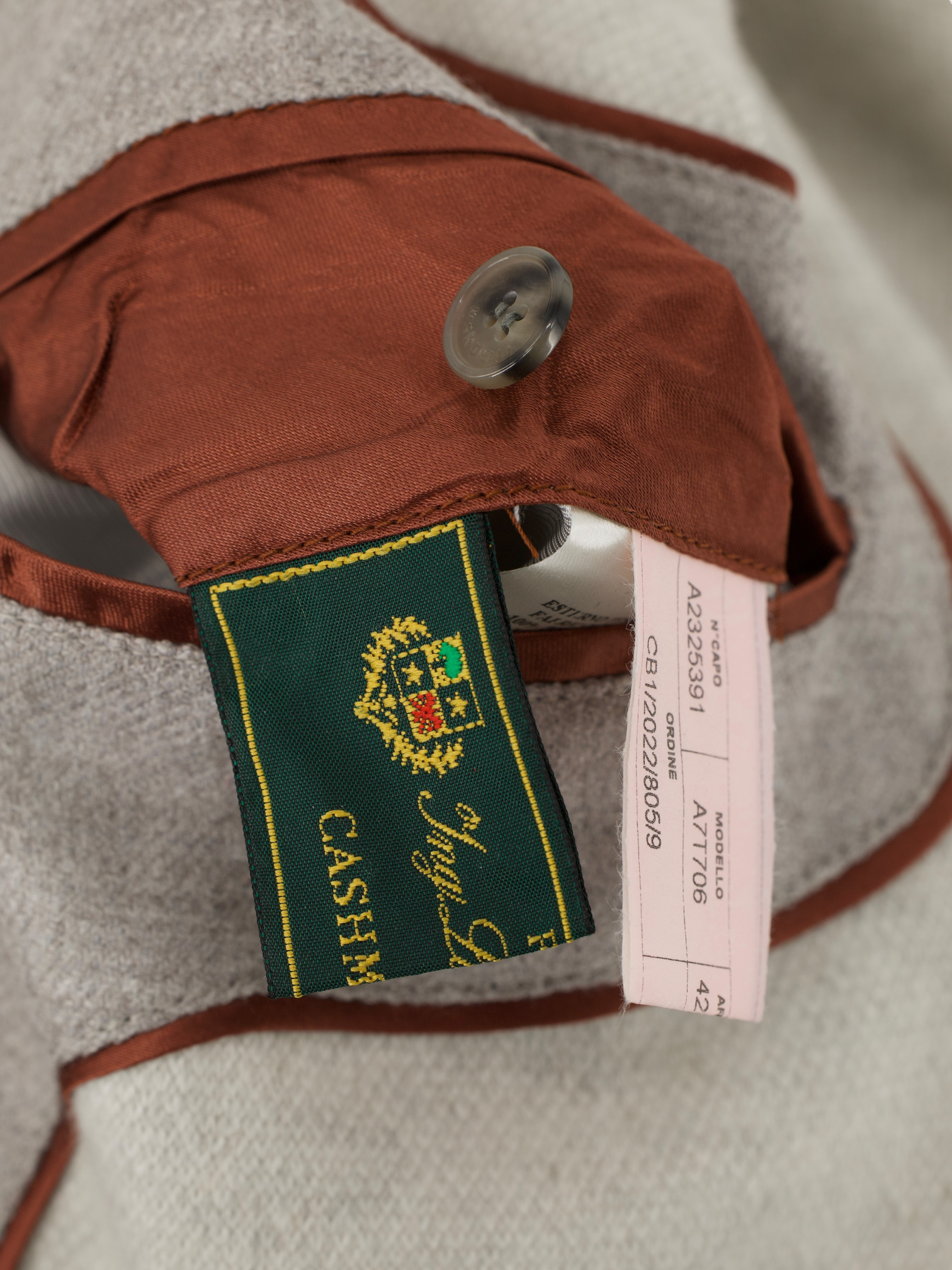 Mandelli Light Grey Softshell & Cashmere Lining Bomberjacket