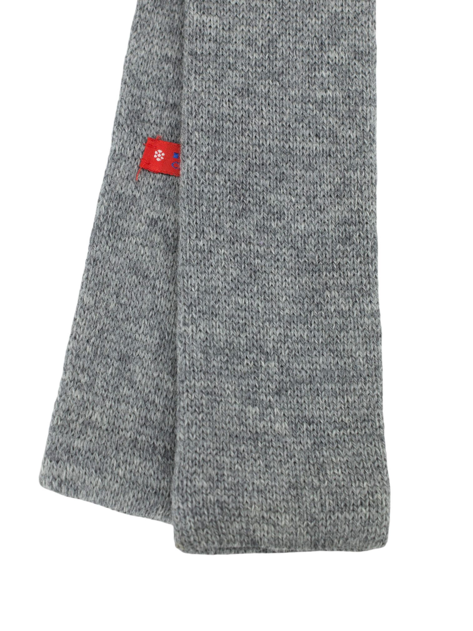 Kiton Grey Knitted Shetland-Wool "Cipa 1960" Tie