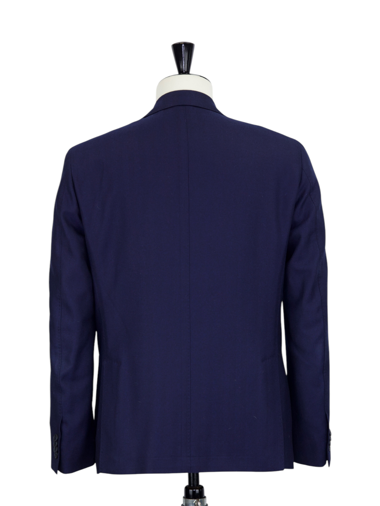 Corneliani Dark Blue Wool & Cashmere Herringbone Jacket