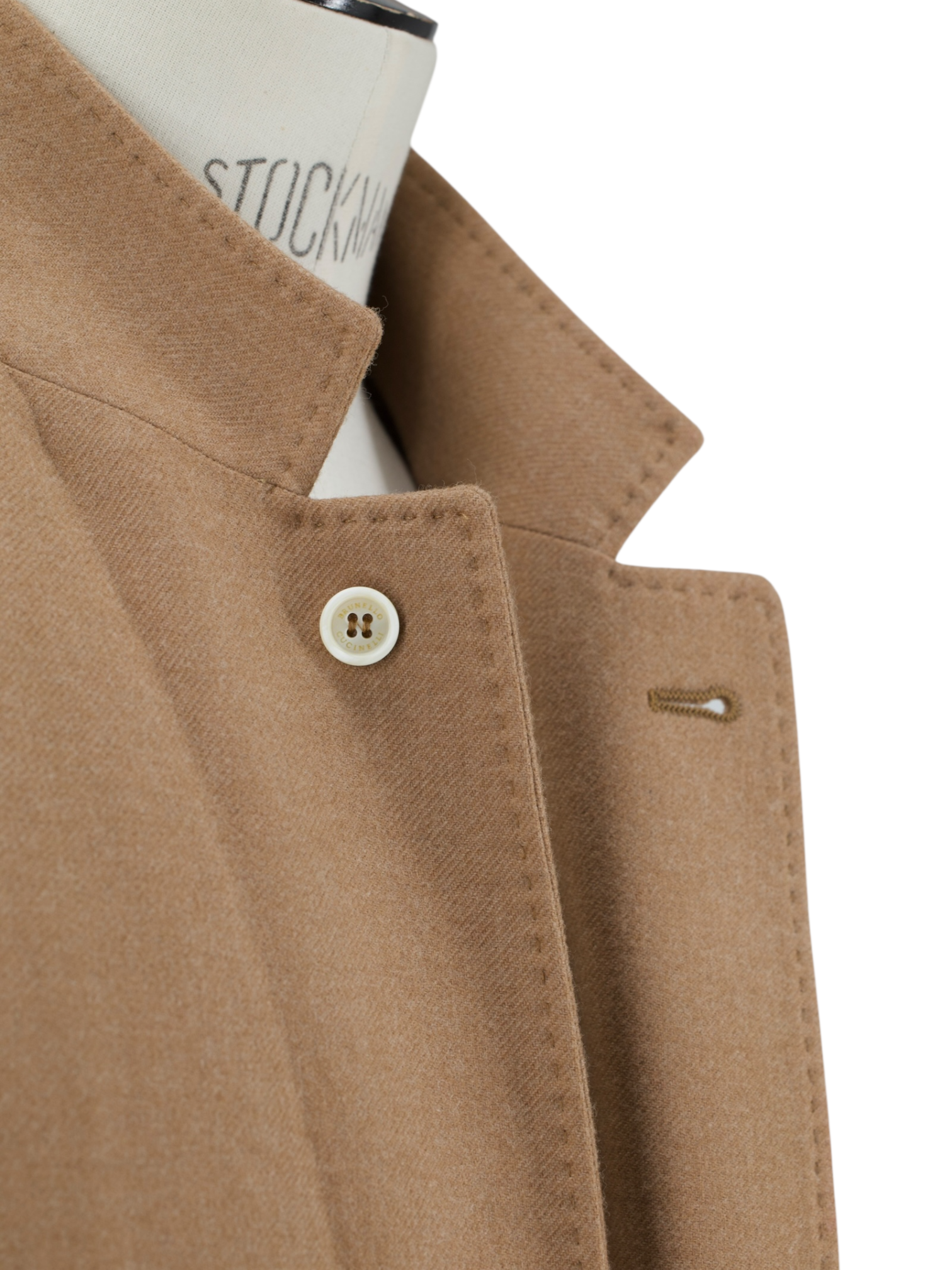 Brunello Cucinelli Camel Brown Wool & Cashmere Soft-Tailored Jacket
