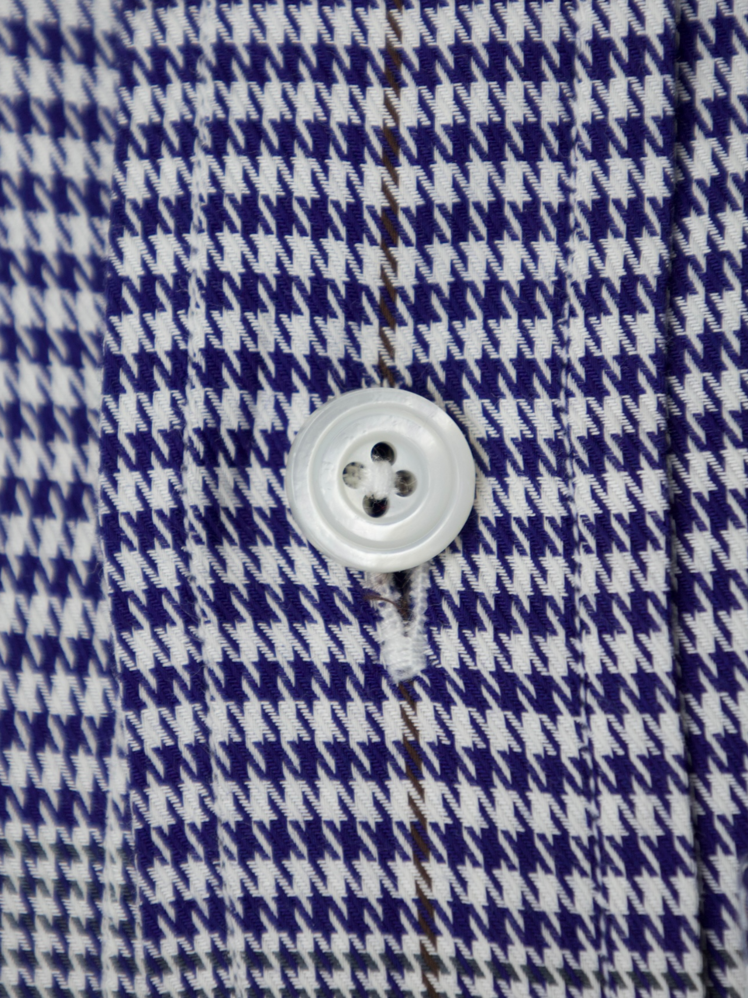 Tom Ford Blue Cotton Glencheck Shirt