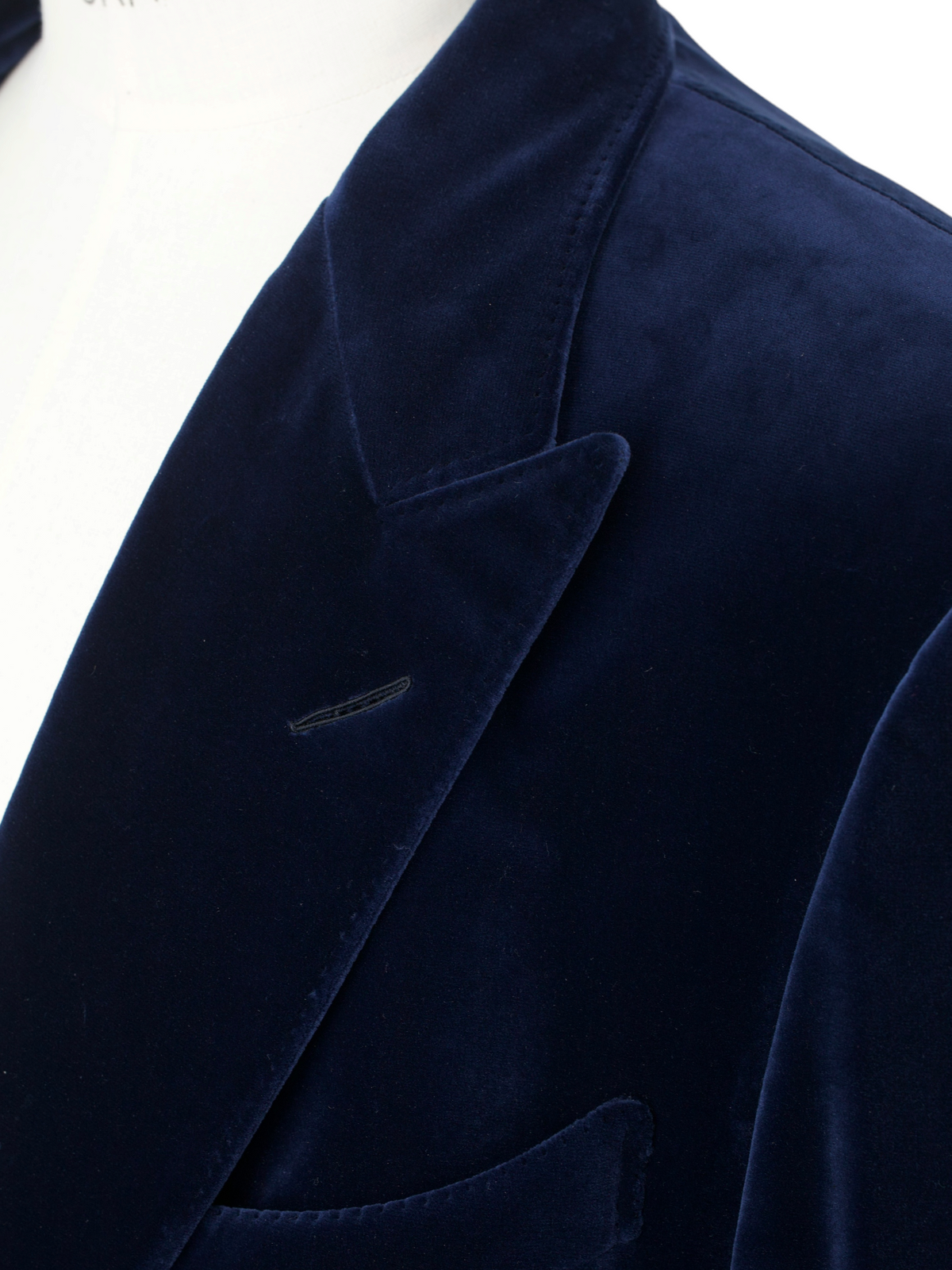Tom Ford Dark Blue Cotton Velvet Windsor Jacket