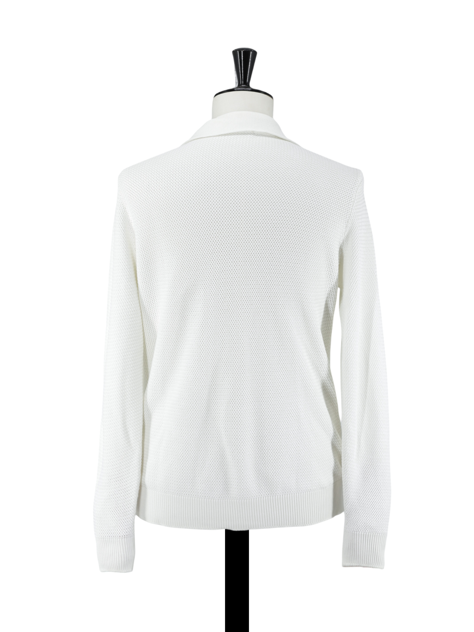 Fioroni White Cotton & Silk Tricot "The Talented Mr. Ripley" Polo