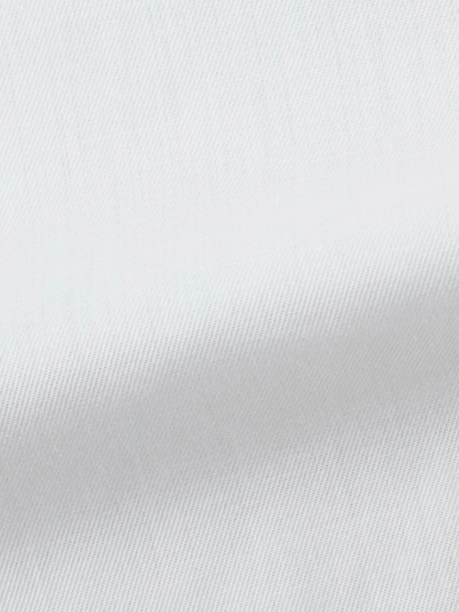 Finamore Esclusiva White Alumo Cotton Twill Shirt