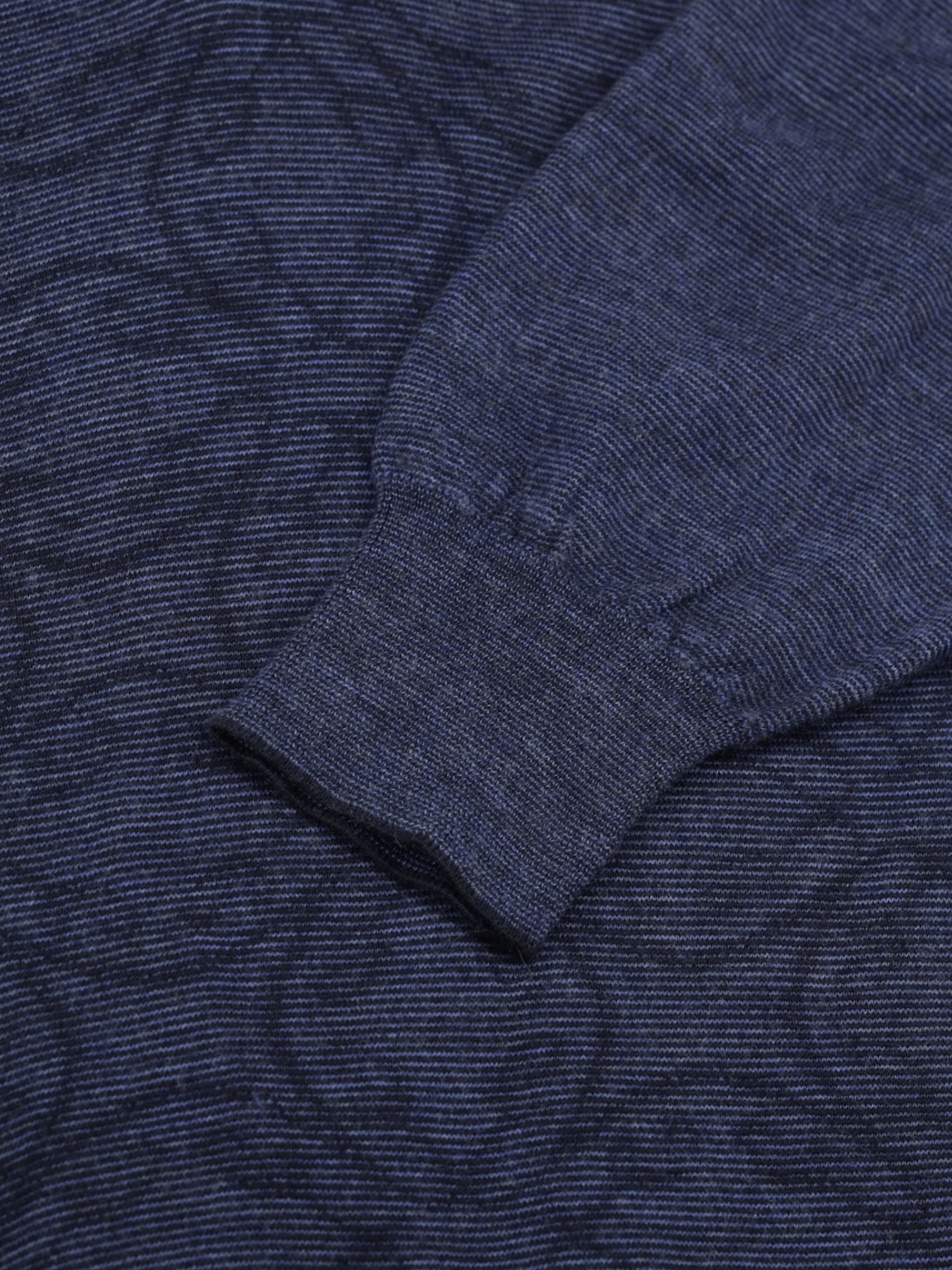 Brioni Dark Blue Fine-Wool Embroidered Long-Sleeve Polo