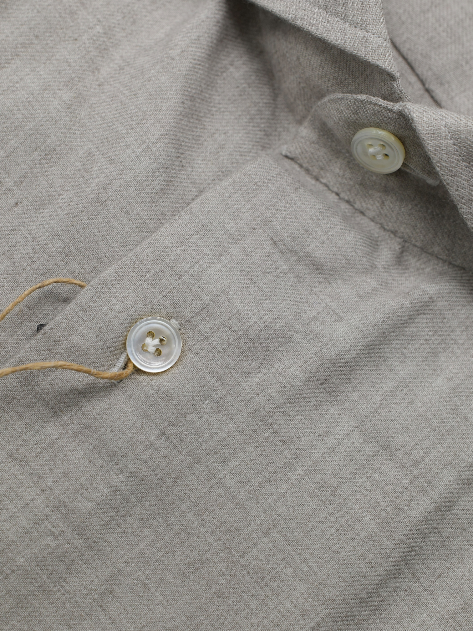 100 Hands Greige Cotton-Flannel Sartorial Winter Shirt