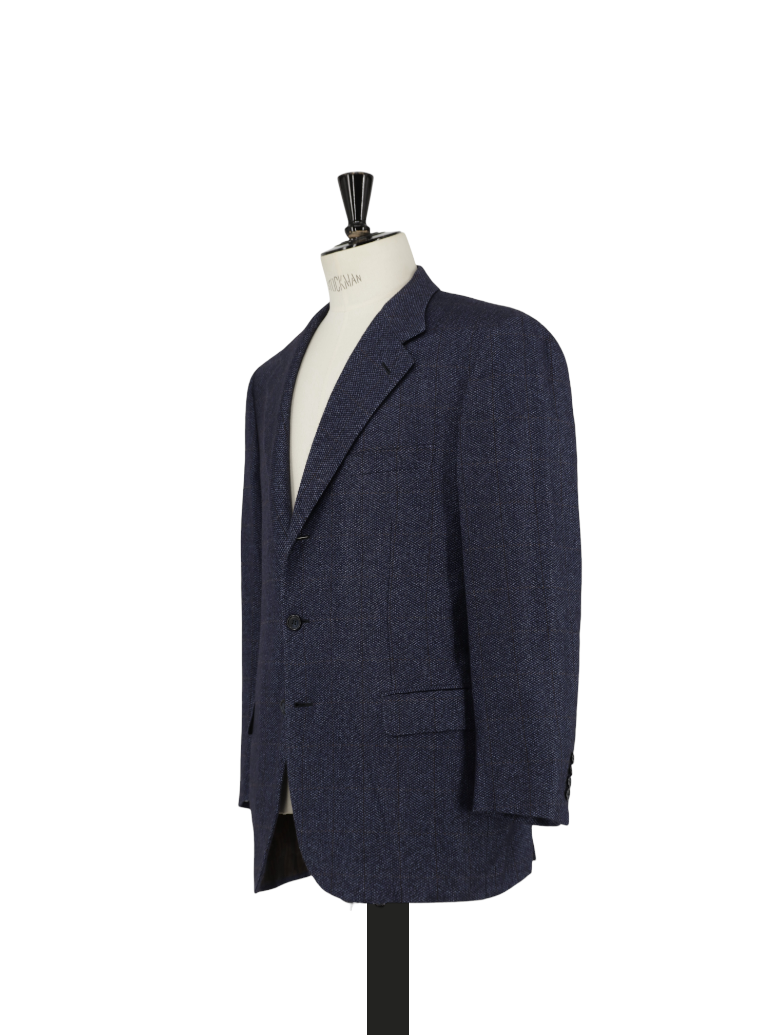 Brioni Blue & Brown Silk & Cashmere Windowpane Senato Jacket
