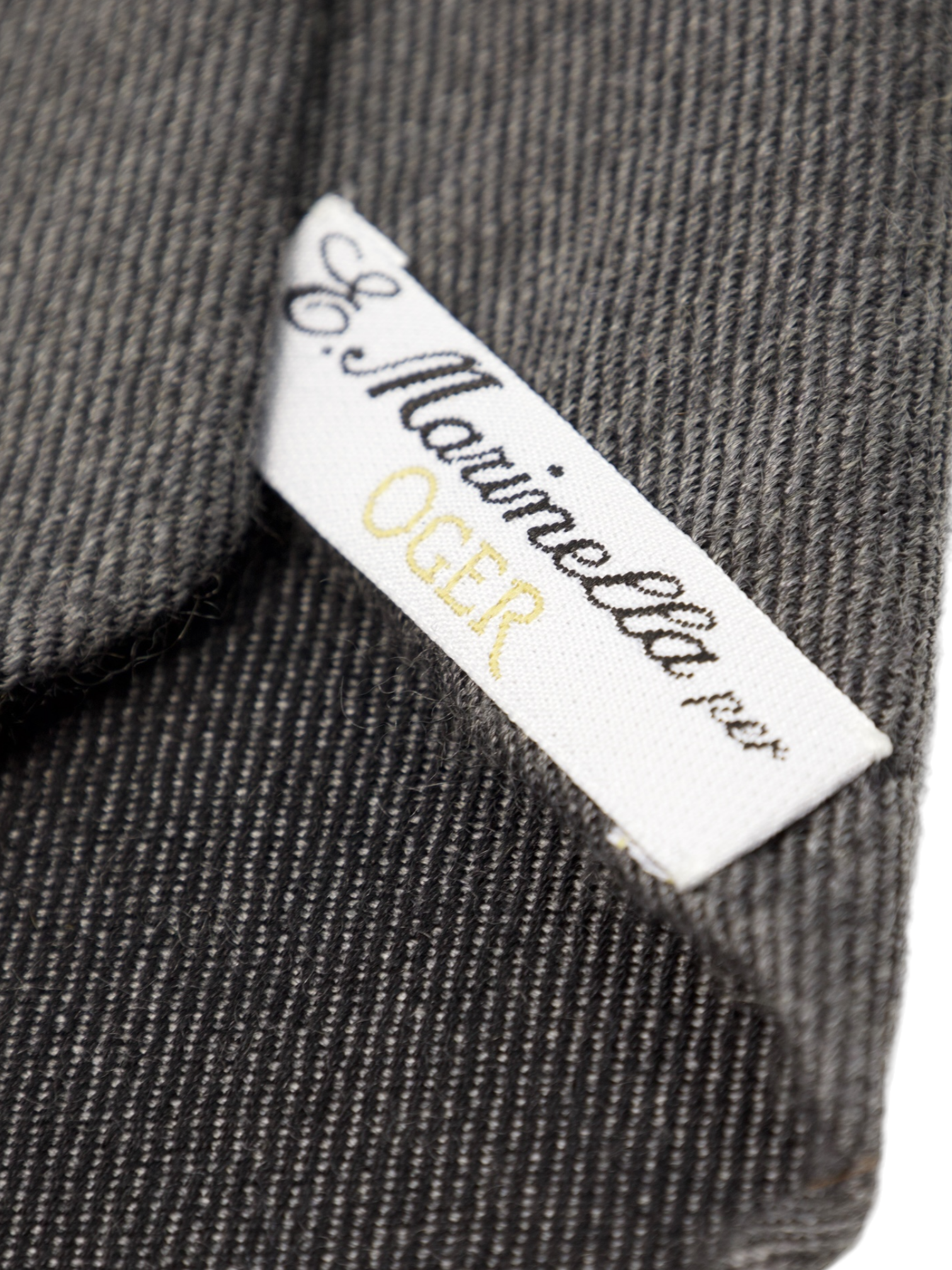 E. Marinella 7-Fold Grey Woollen Tie