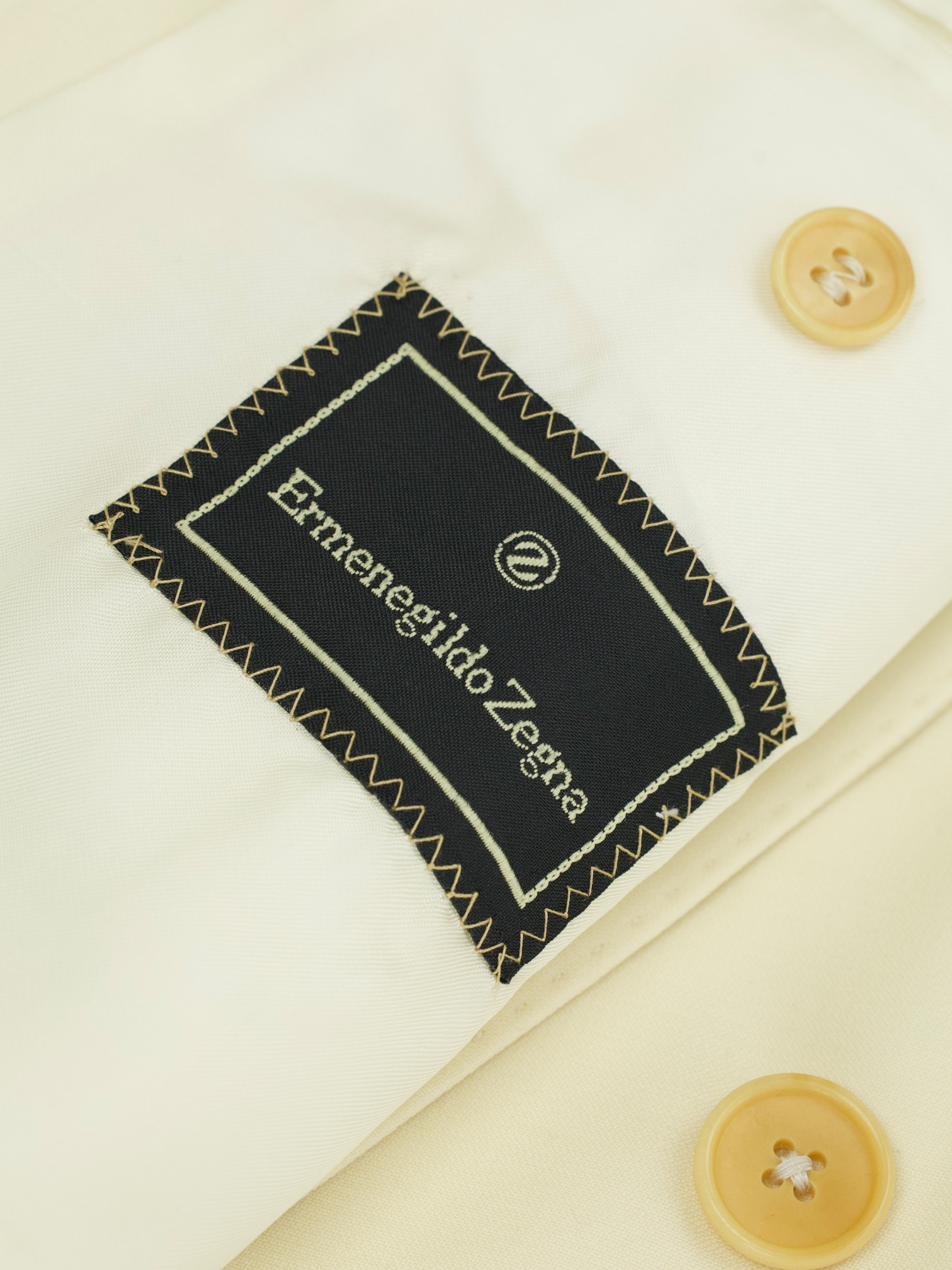 Ermenegildo Zegna Offhite Summer-Wool Double Breasted Jacket