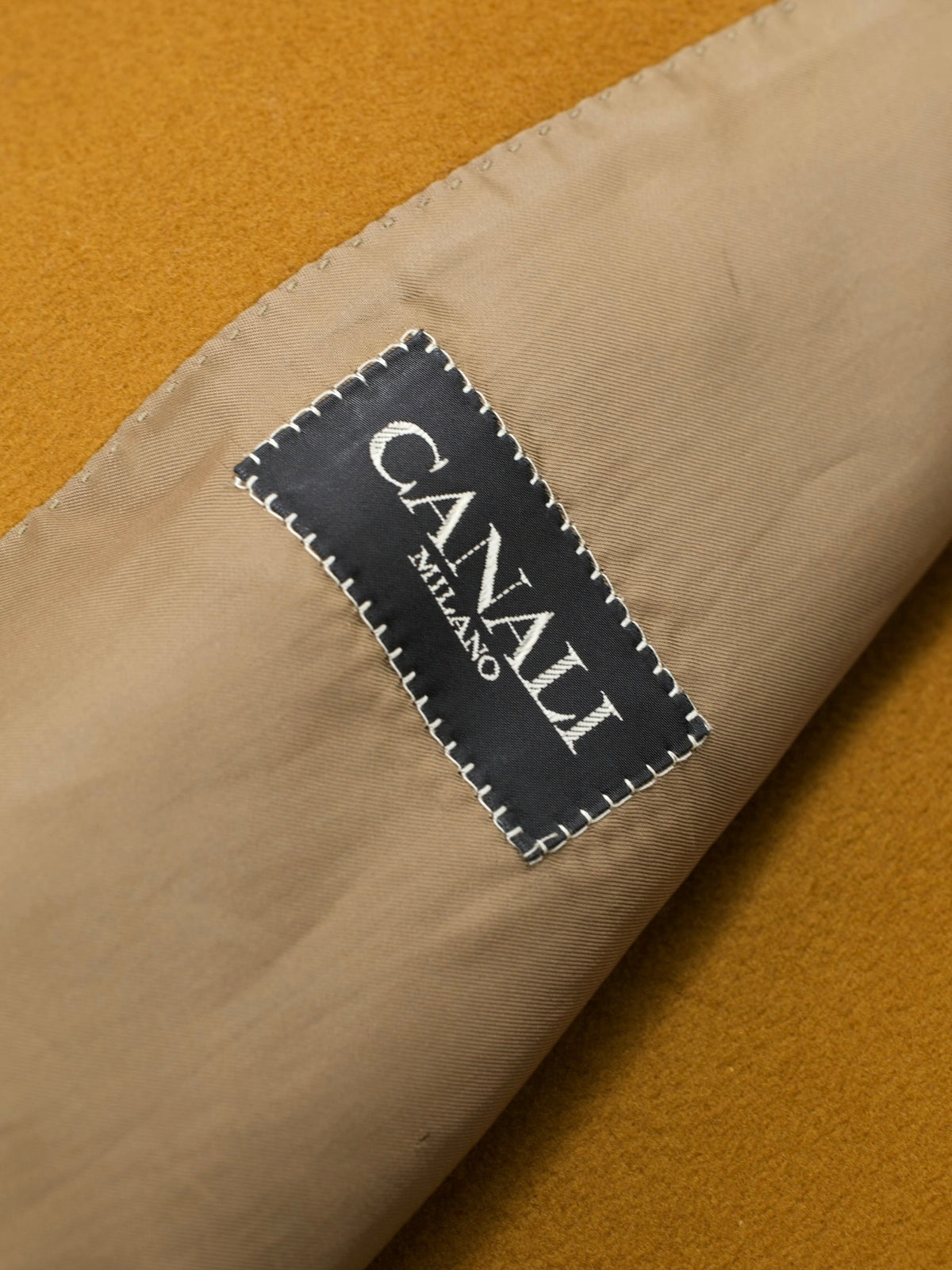 Canali Caramel Brown Vintage Wool & Cashmere Balmacaan Overcoat