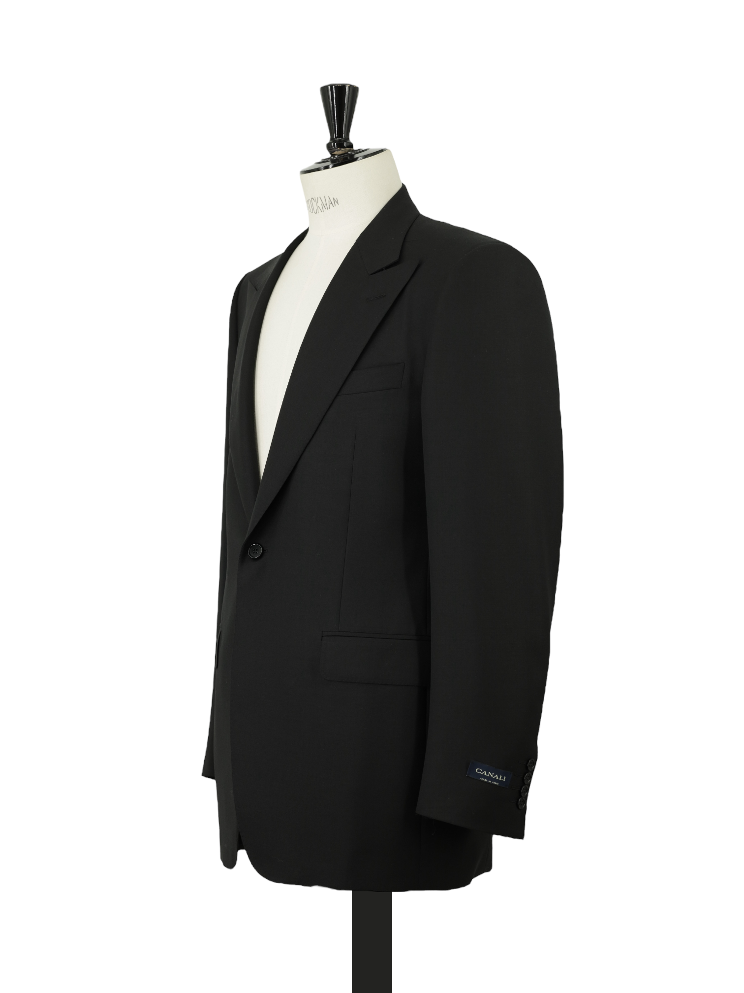 Canali Black Fine Wool Ceremonial Lounge Jacket