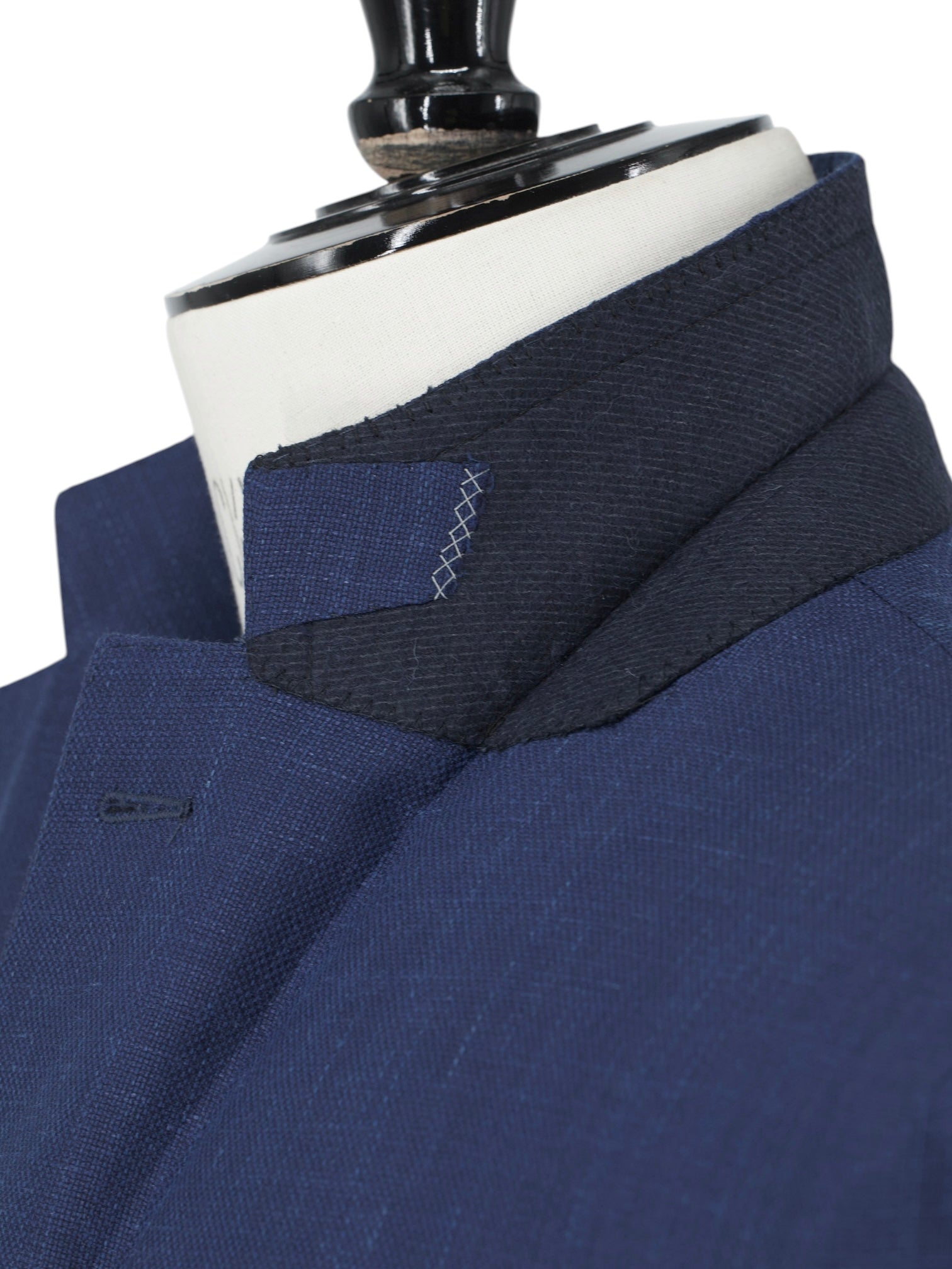 Ermenegildo Zegna Royal Blue Wool, Linen & Silk Basket-Weave Milano Easy Suit
