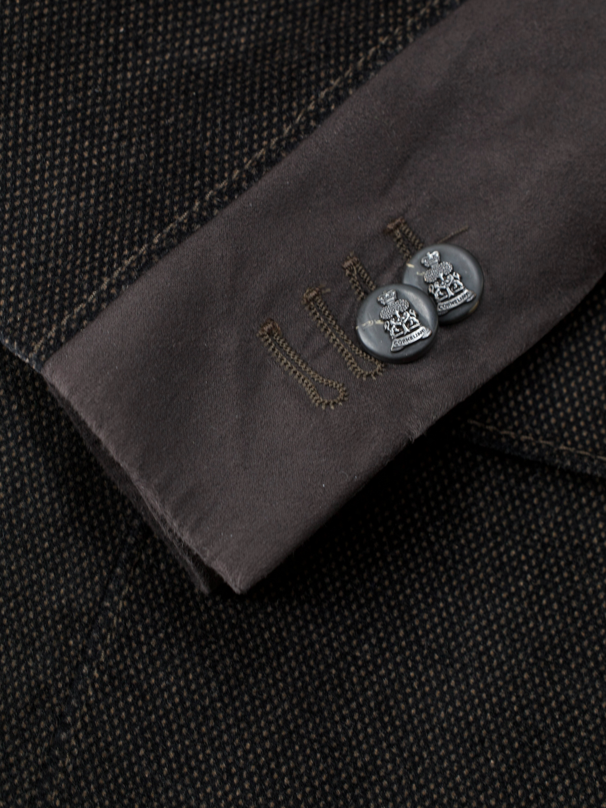 Corneliani Dark Taupe Cotton-Stretch Moleskin Pinpoint Vespa Jacket