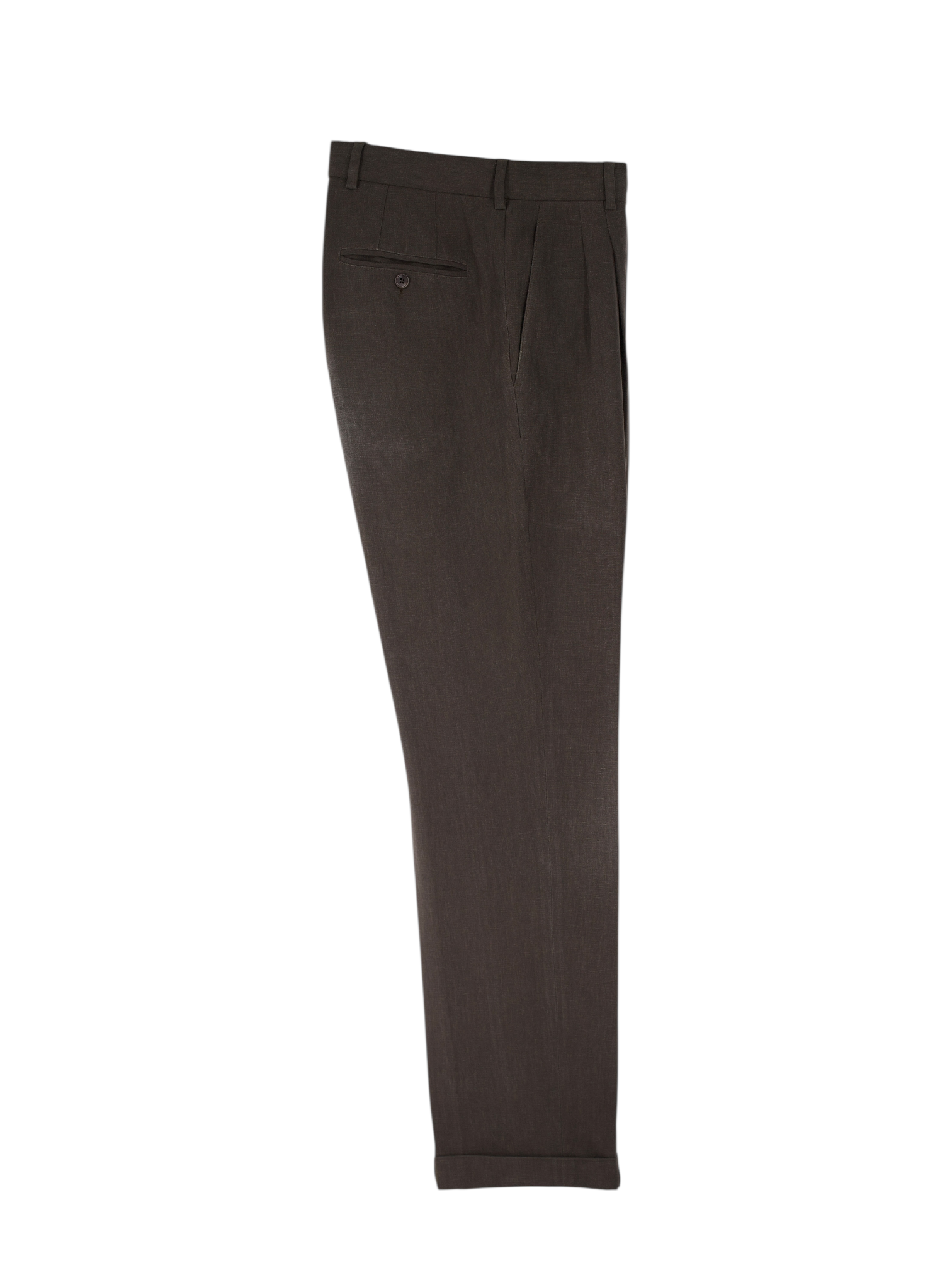 Loro Piana Chocolate Brown Pure-Linen Summer Trousers