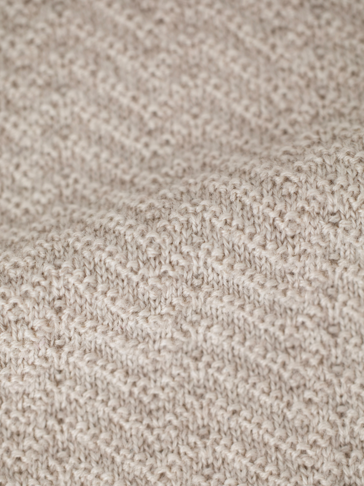 Lardini Greige Pure Wool Heavy-Knitted Sweater Jacket