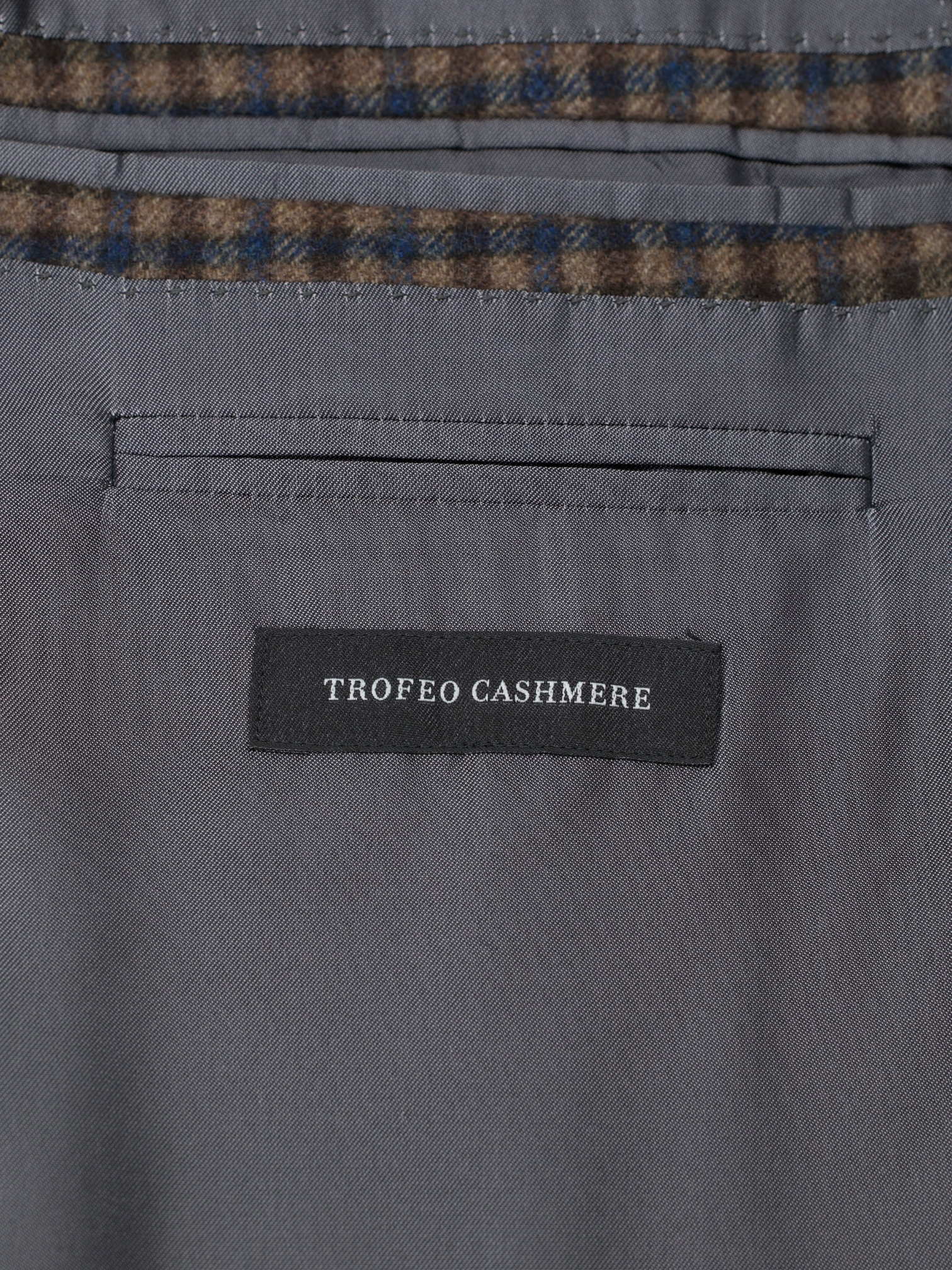 Ermenegildo Zegna Brown & Teal Wool & Trofeo-Cashmere Checkered Mila Jacket