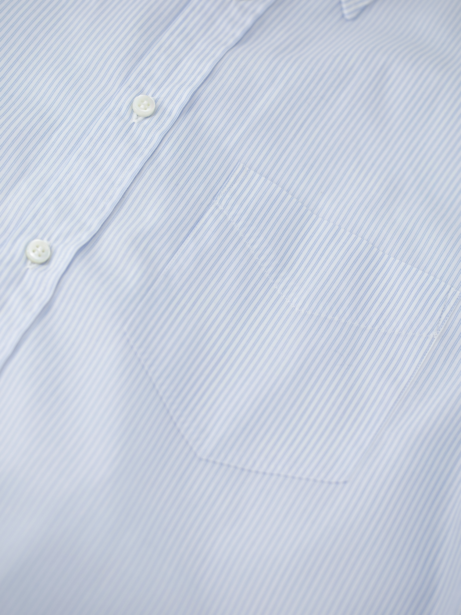 Brunello Cucinelli Light Blue Slim-Fit Pinstripe Button-Down Shirt