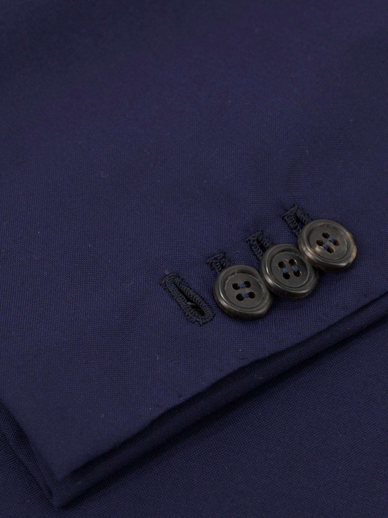 Orazio Luciano Marine Blue Wool Plain Weave Suit