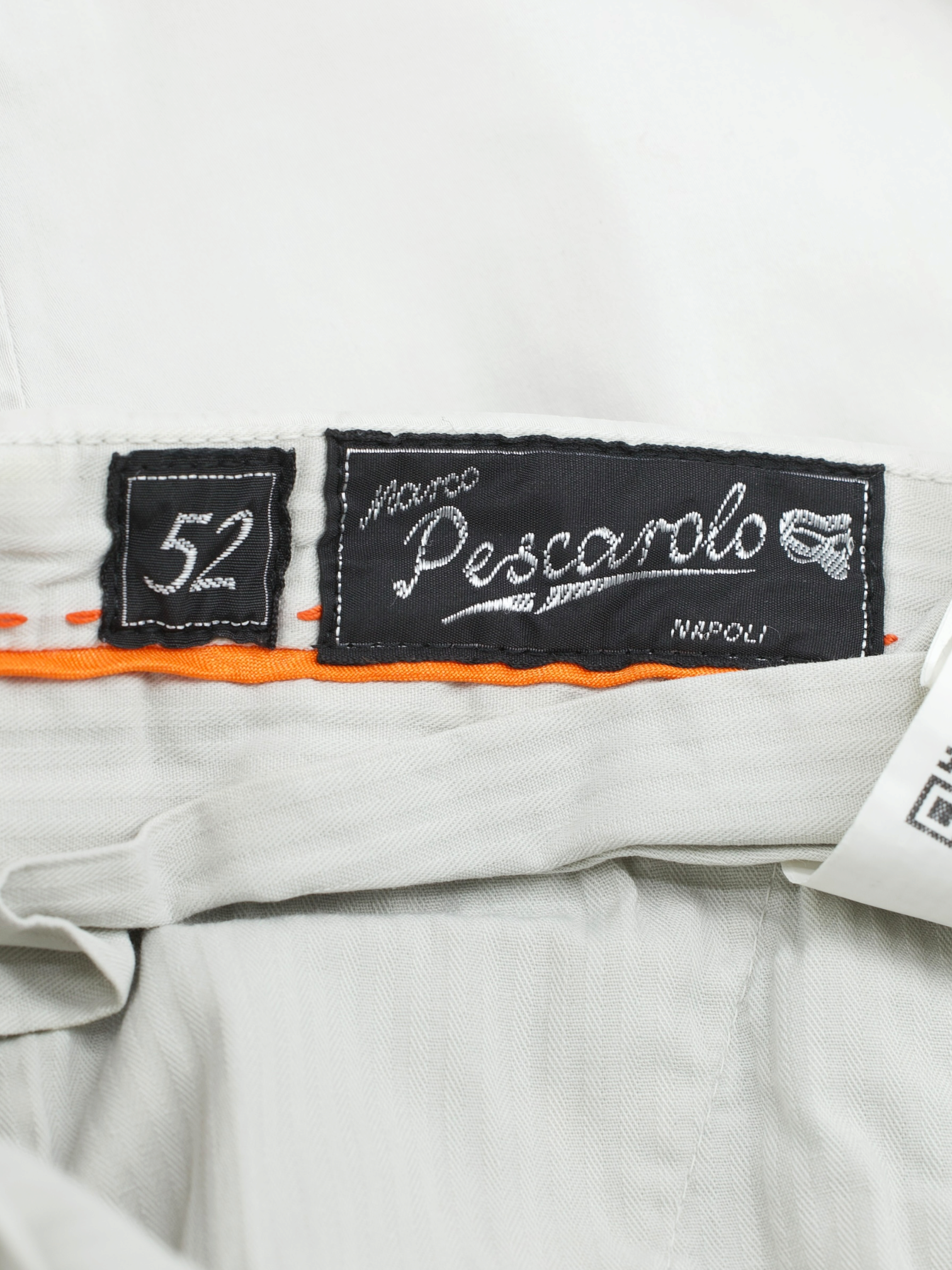 Marco Pescarolo Ecru Cotton & Elastane Plain Chino