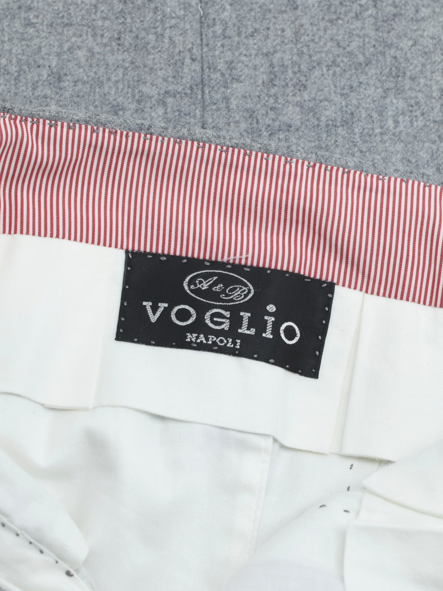 Sartoria Voglio Light Grey Grey Wool-Flannel "Caccioppoli" Sartorial Trousers