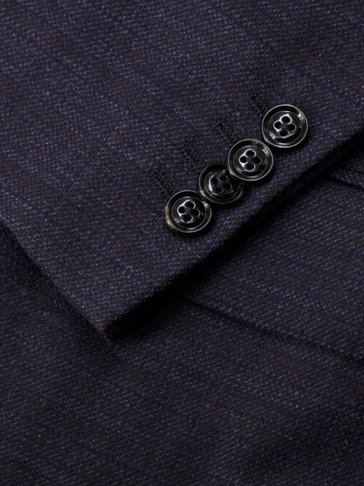 Ermenegildo Zegna Navy & Burgundy Wool-Silk Blend Milano Easy Jacket