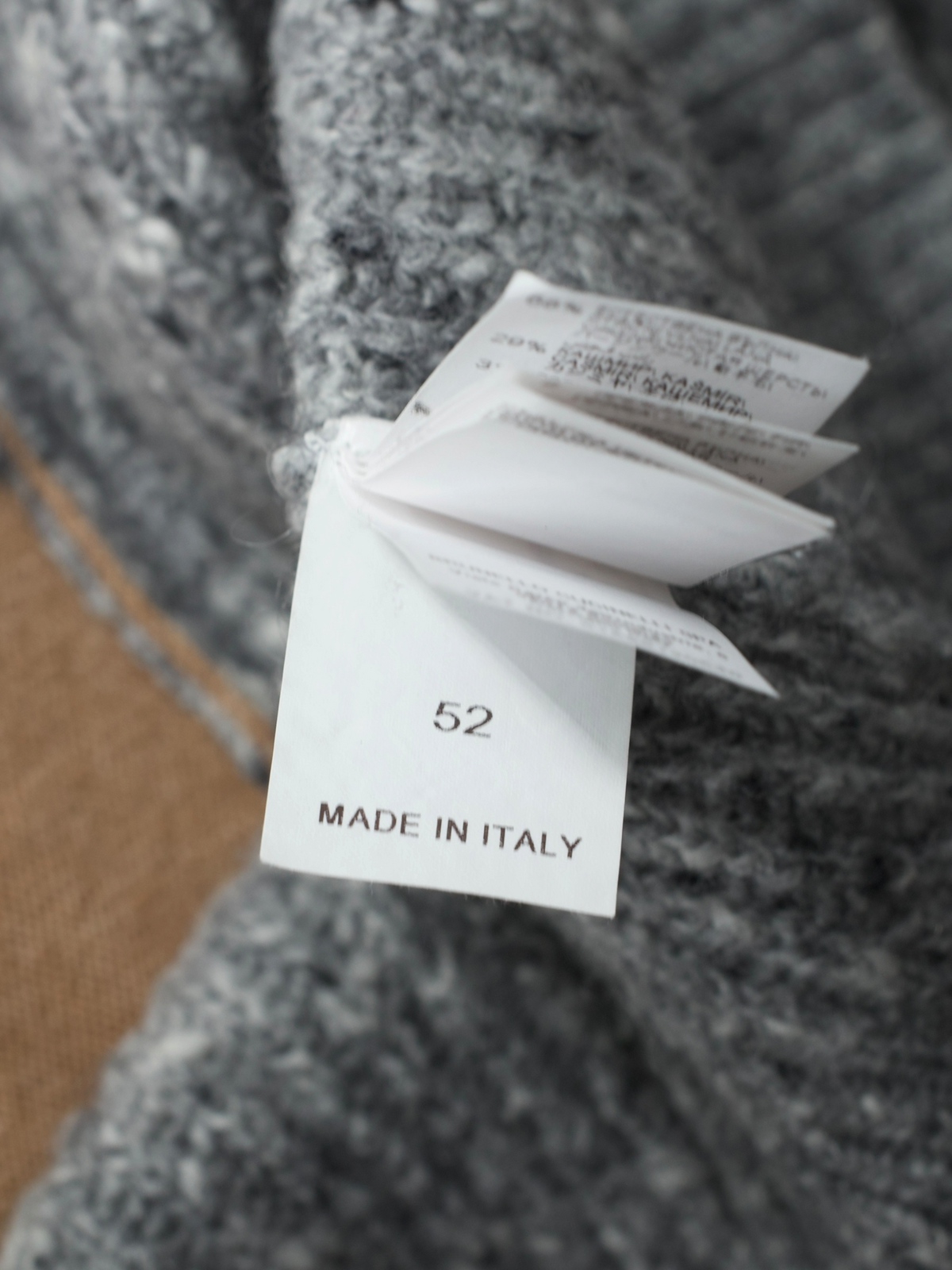 Brunello Cucinelli Grey Wool, Cashmere & Stretch Bouclé Cardigan