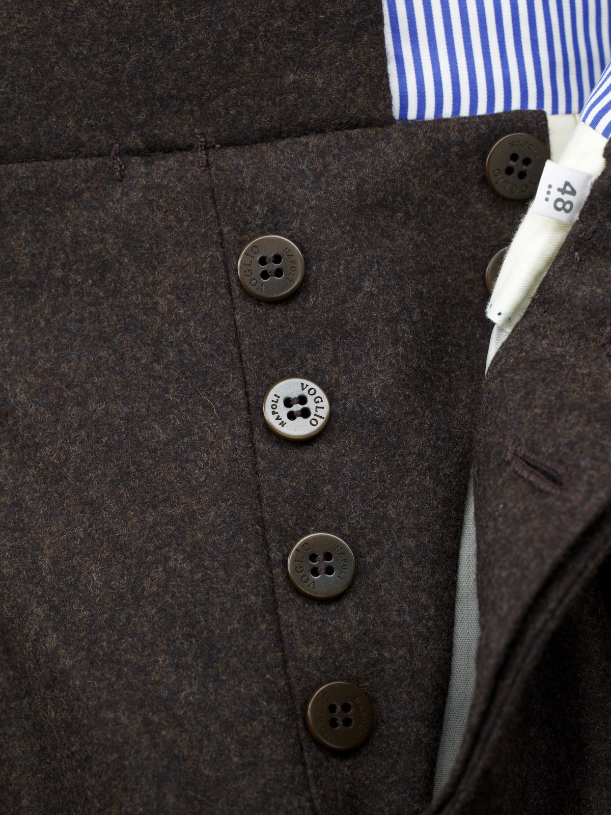 Sartoria Voglio Brown Zignone Vintage Flannel-Wool Sartorial Trousers