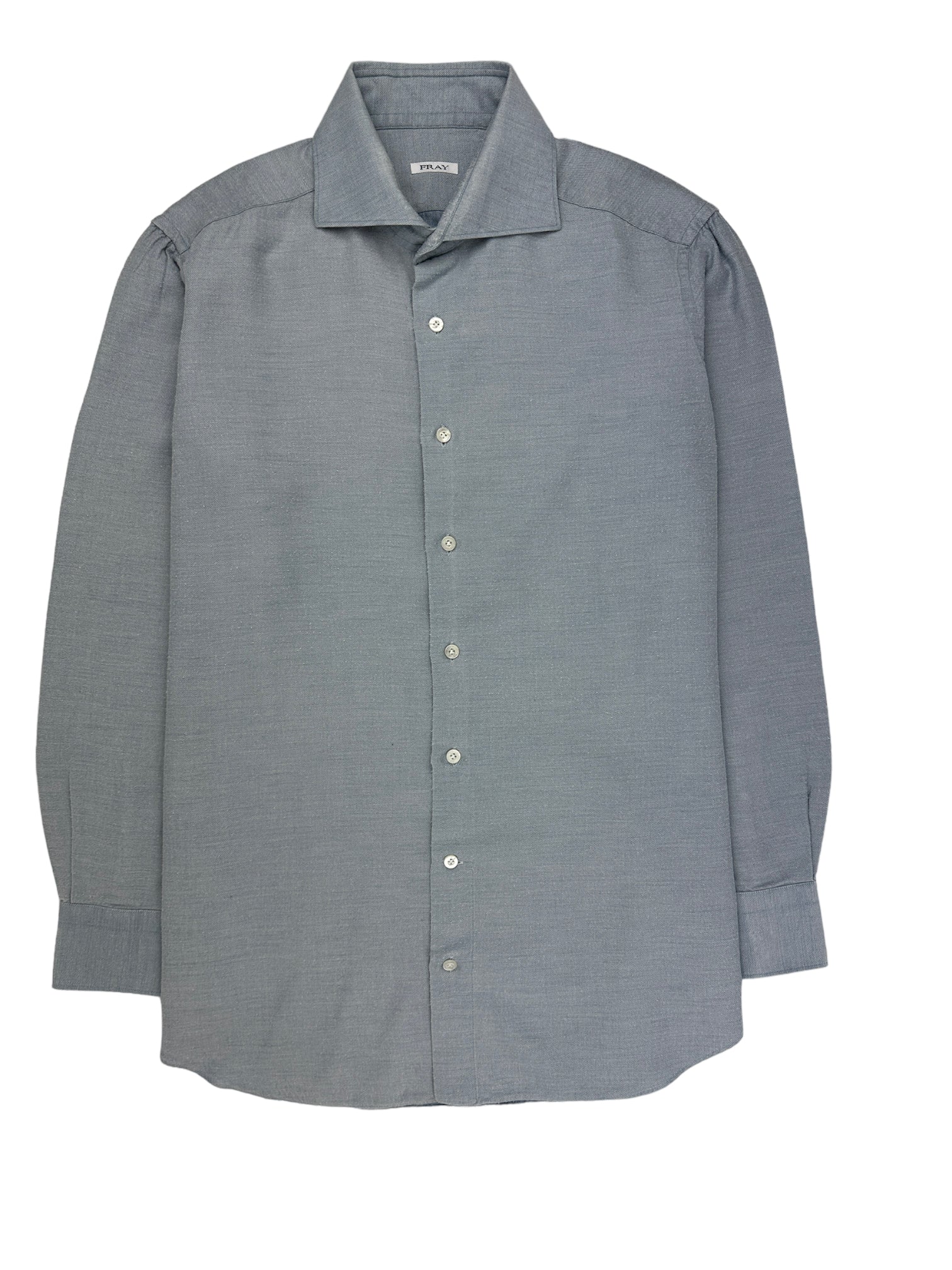 Fray Light Blue Brushed Cotton Cashmere Shirt