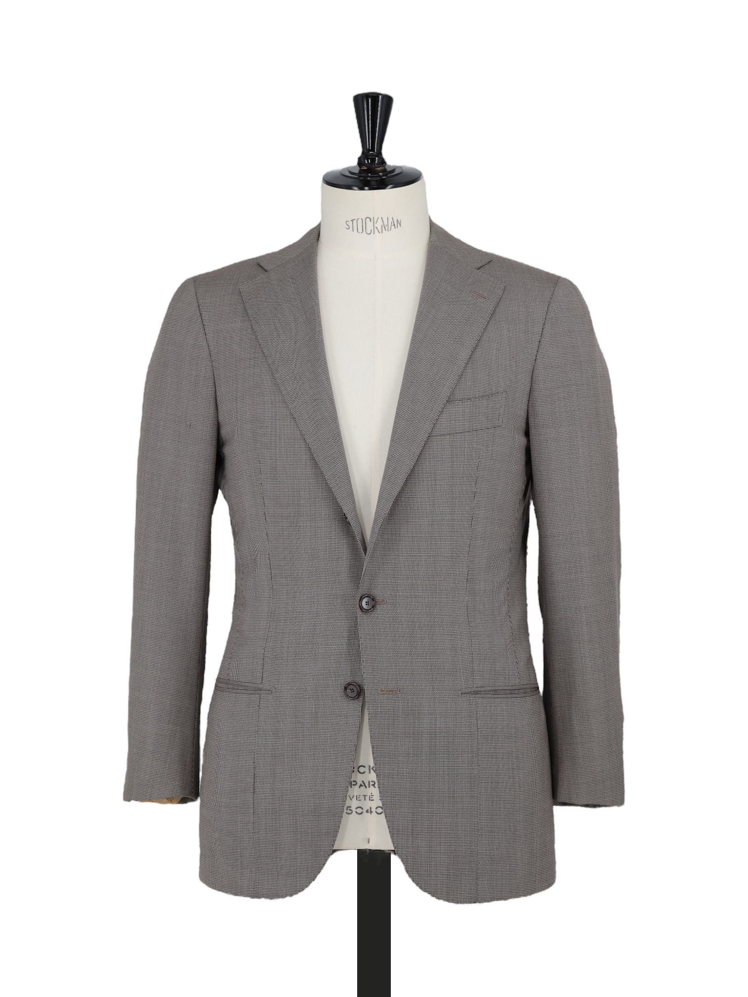 Cesare Attolini Taupe Super 170's Puppytooth Suit