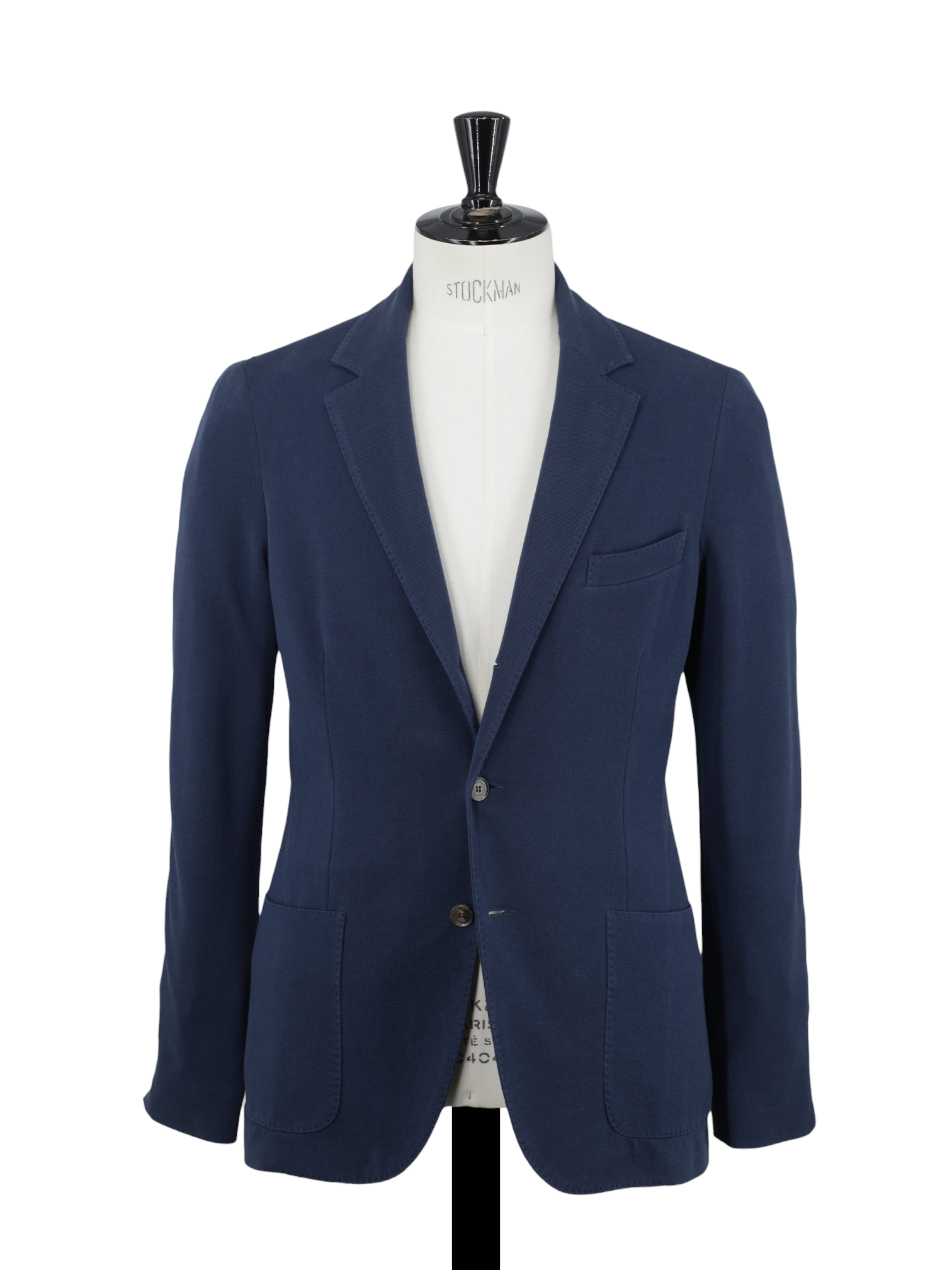Mandelli Blue Unconstructed Tricot-Knitted Cotton Jacket