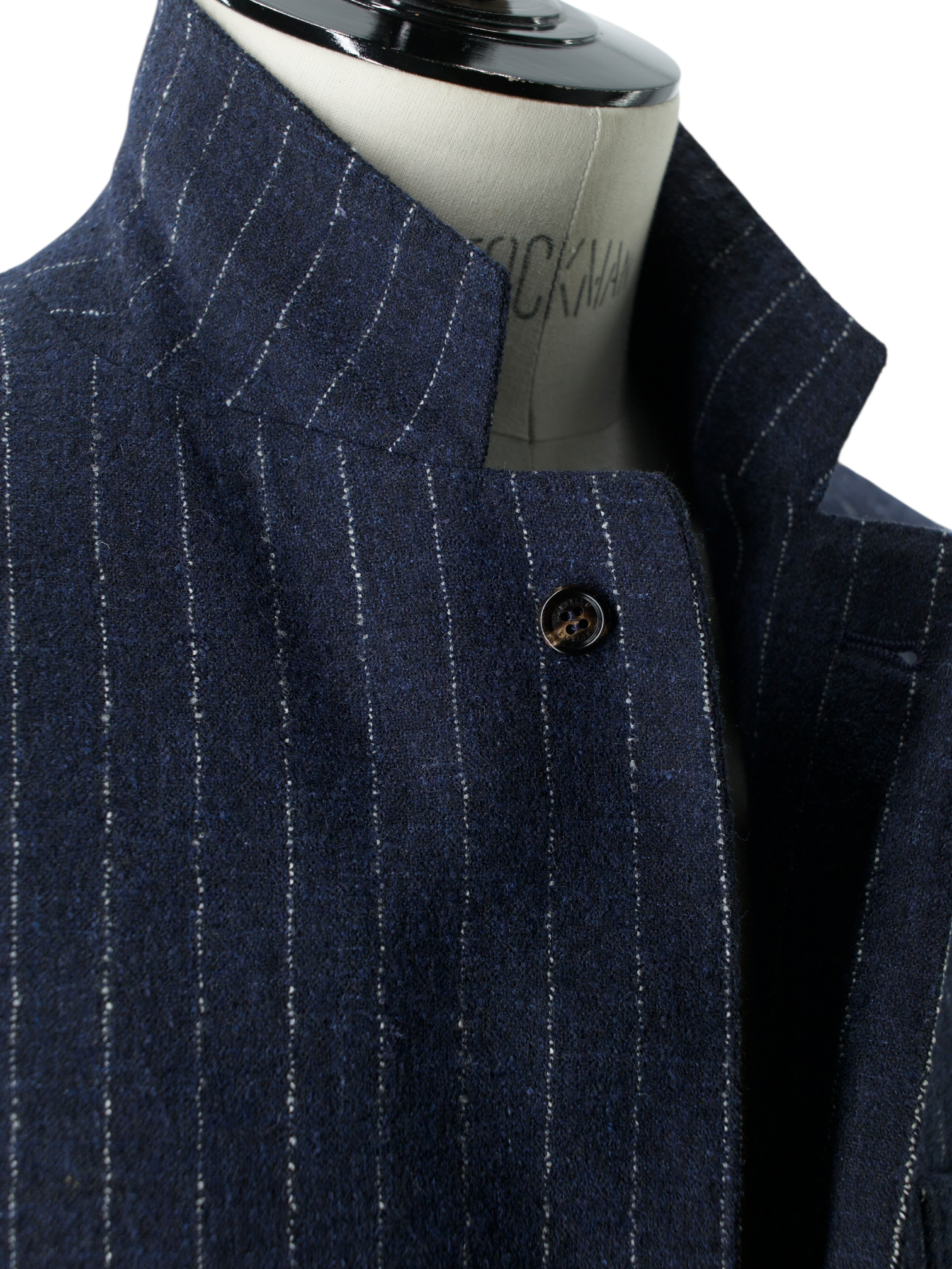Brunello Cucinelli Navy Alpaca, Stretch & Linen Bouclé Pinstripe Suit
