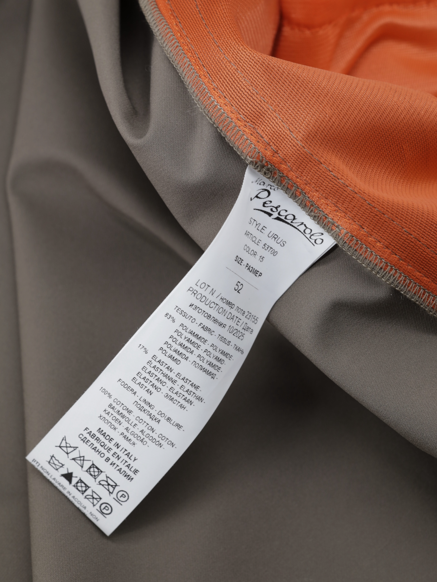 Marco Pescarolo Dark Stone Technical-Fibre "Urus" Luxury Tracksuit