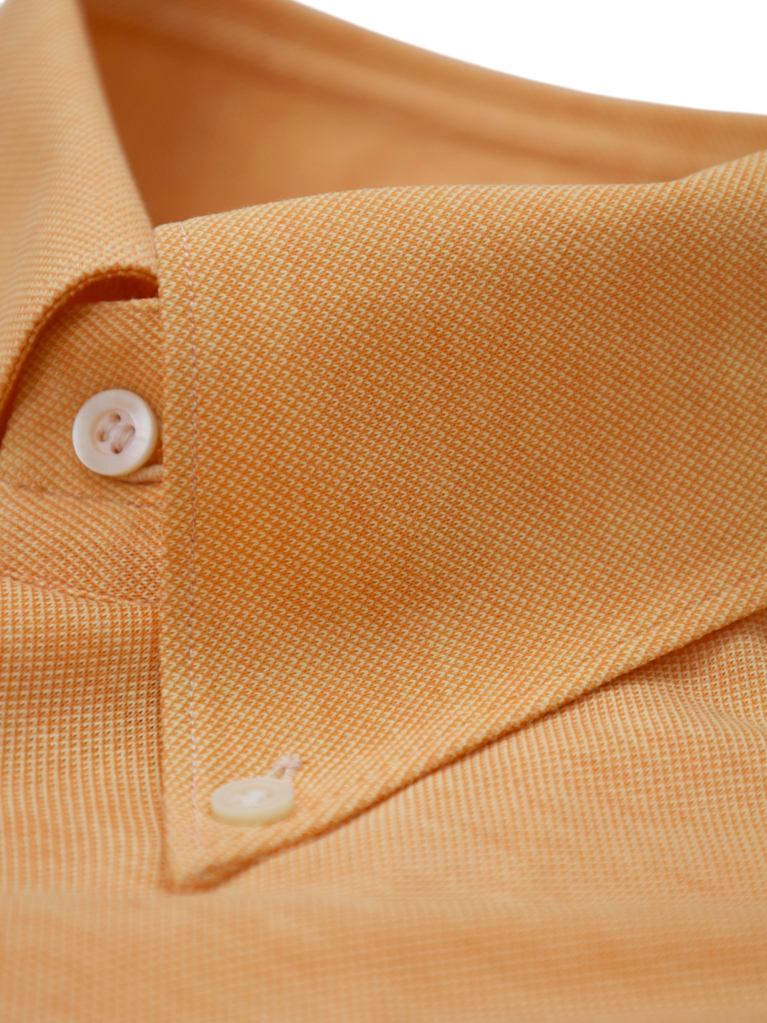 Fray Orange Pique Knitted "Arizona" Button-Down Collar Shirt