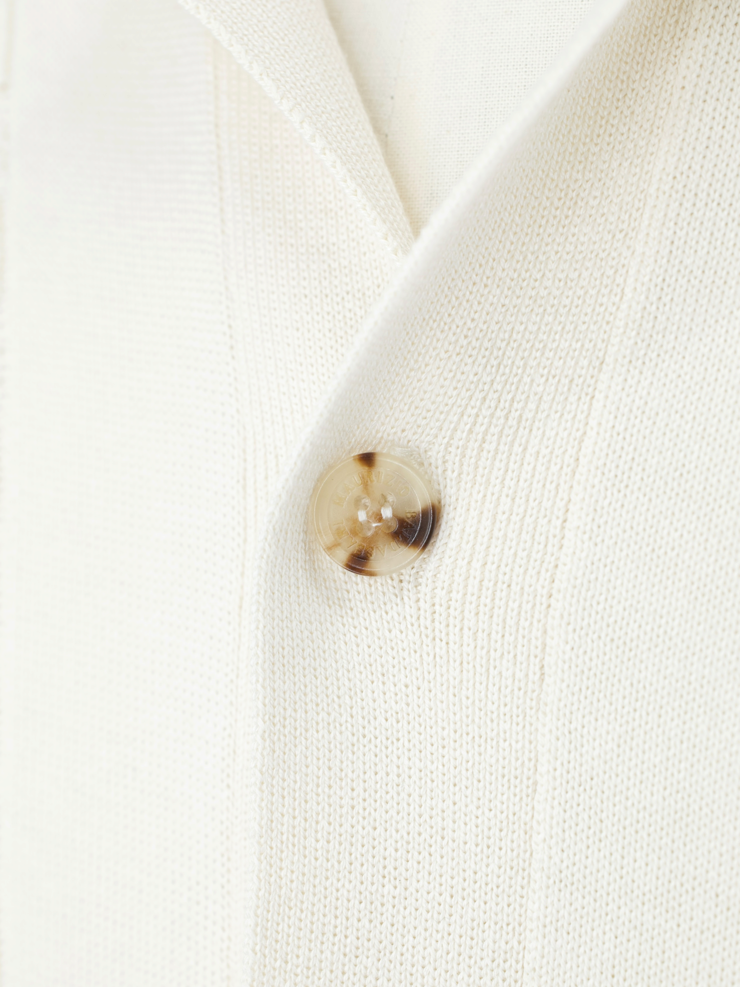 Maurizio Baldassari Crème Silk & Cotton Cable-Knitted Cardigan Shirt