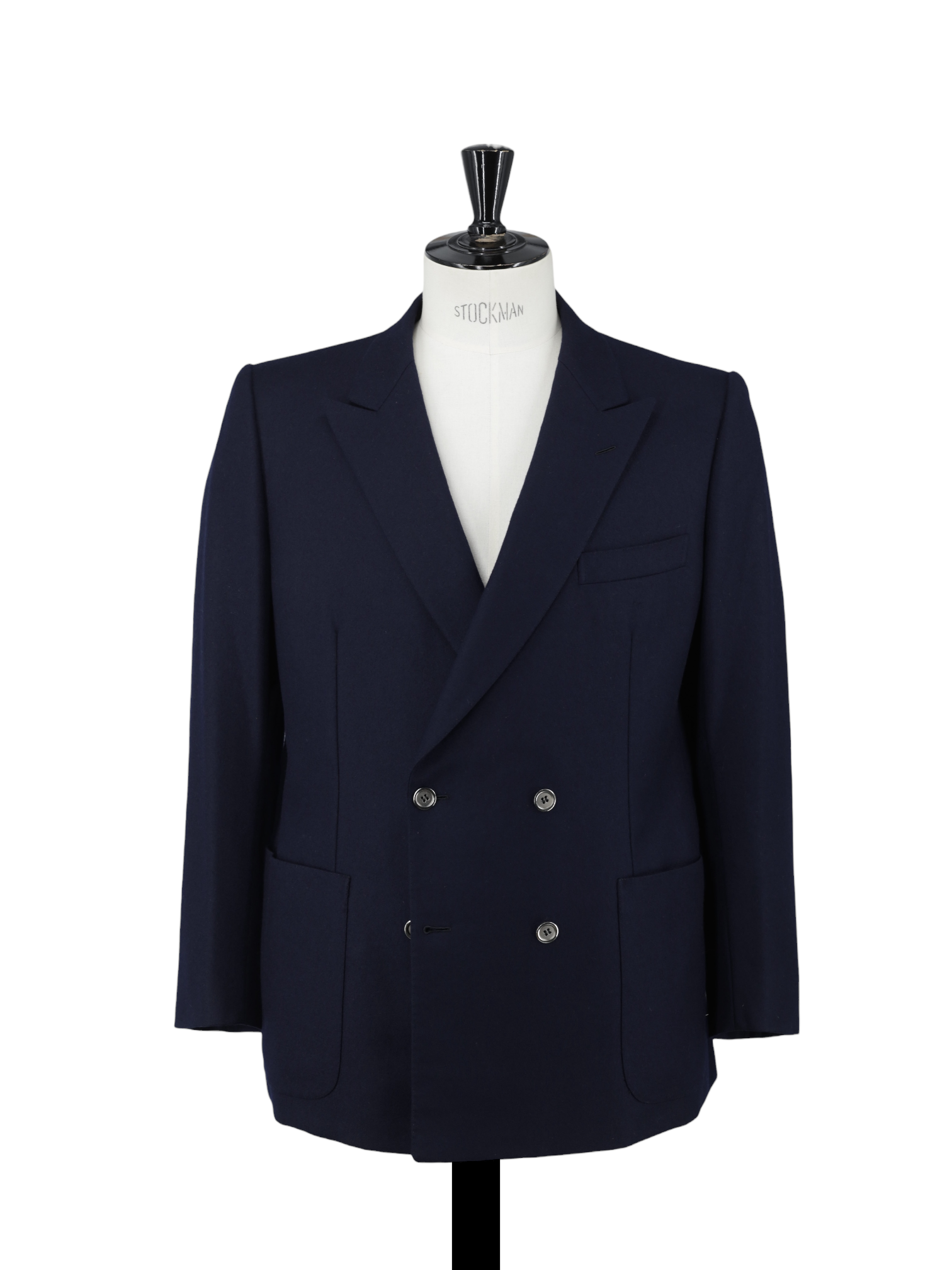 Brioni Dark Blue Vintage Double-Breasted Wool & Cashmere Jacket