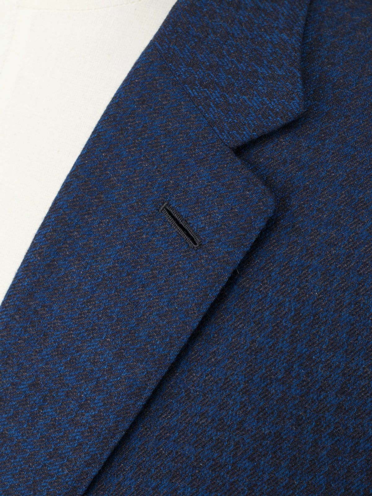 Brioni Petrol Blue & Burgundy Silk & Cashmere Houndstooth Brunico Jacket