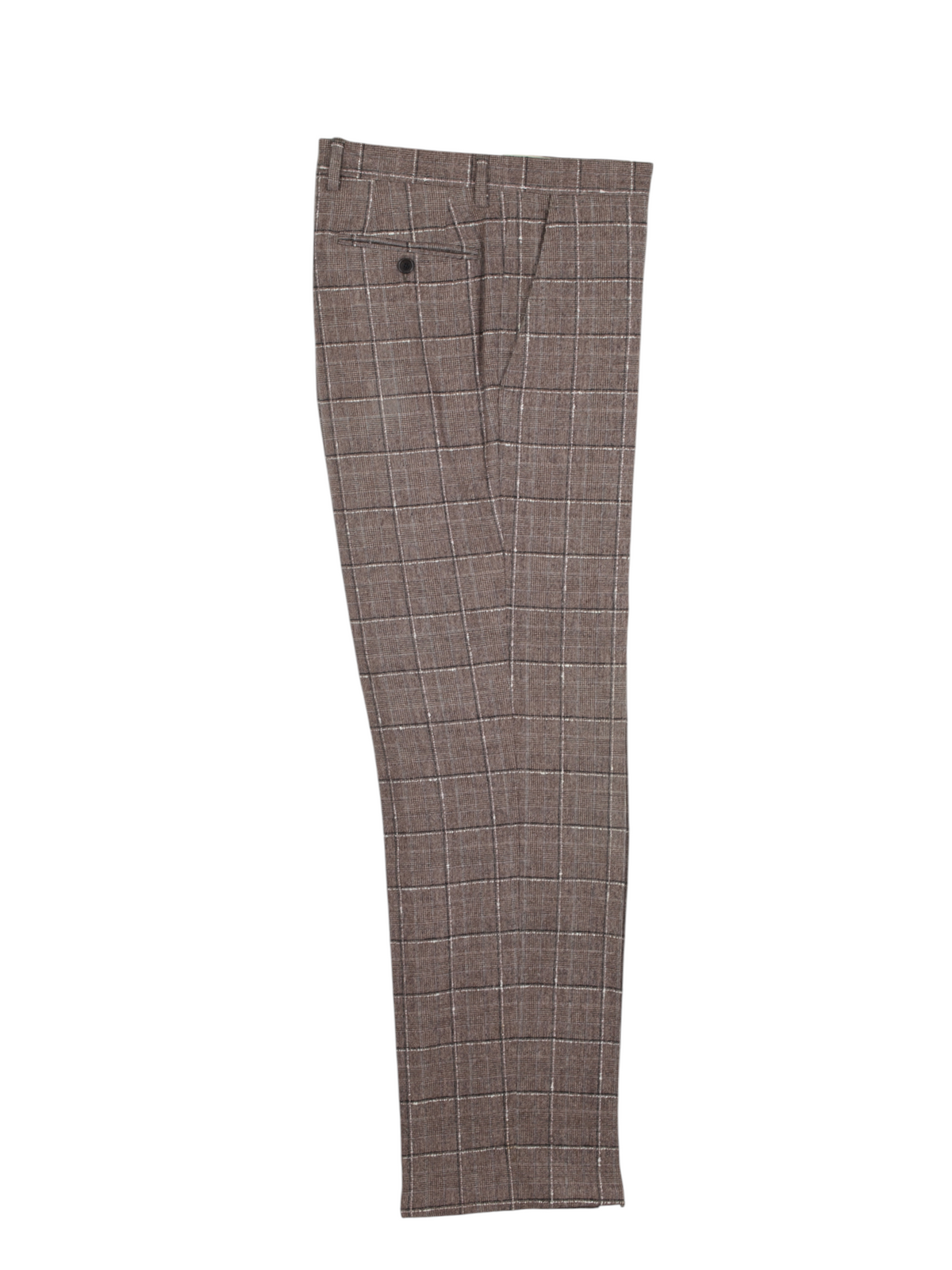 Etro Milano Brown & White Checkered Bouclé Suit