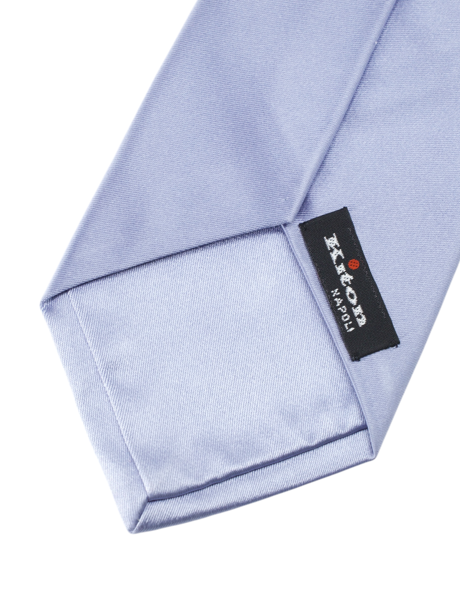 Kiton 5-Fold Celestial Blue Plain Satin-Weave Wedding Tie
