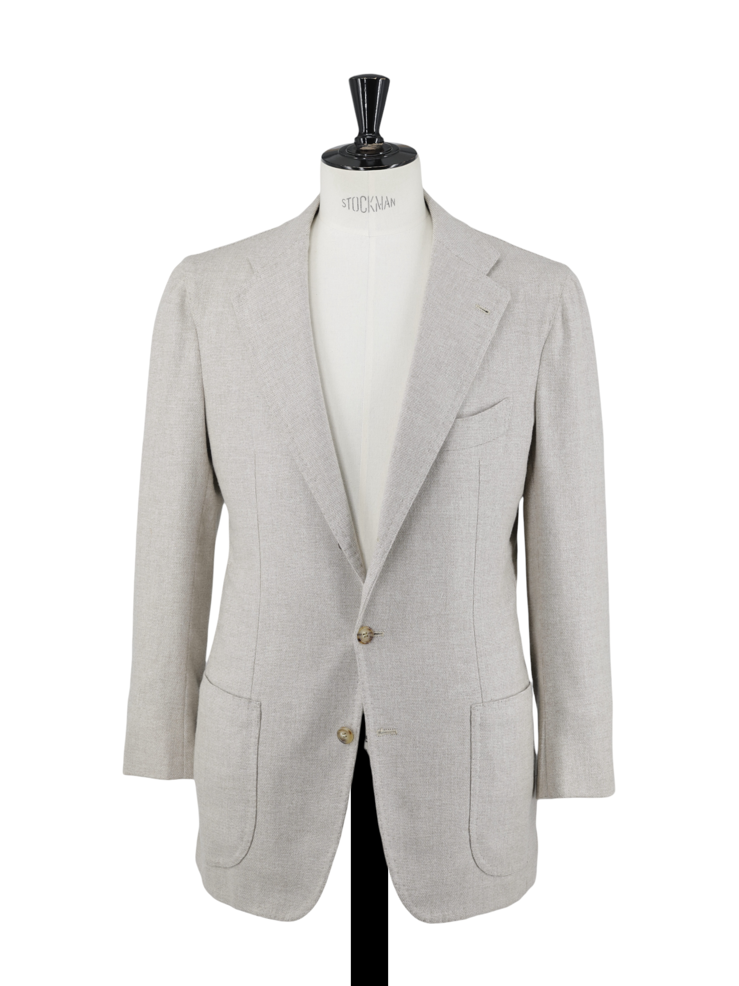 Orazio Luciano Sand Wool, Cashmere & Stretch Basket-Weave Jacket