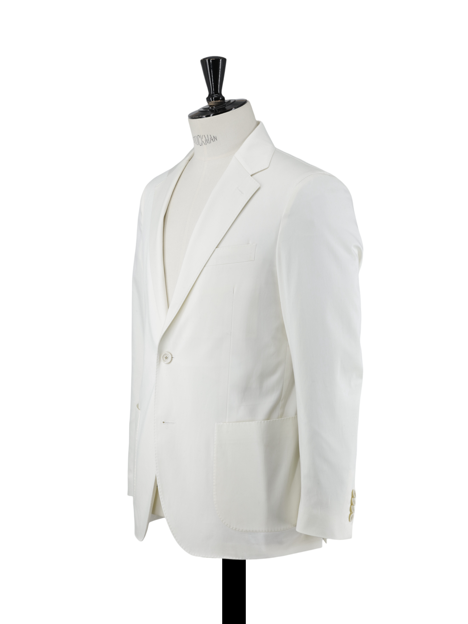 Lardini White Soft Cotton-Stretch Summer Jacket