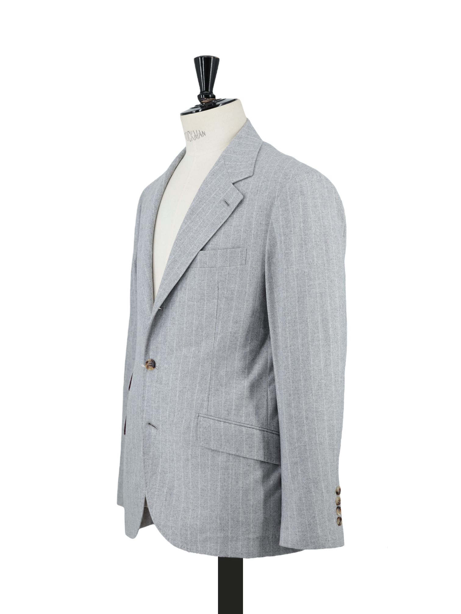 Brunello Cucinelli Light Grey Wool, Cashmere & Silk Flannel