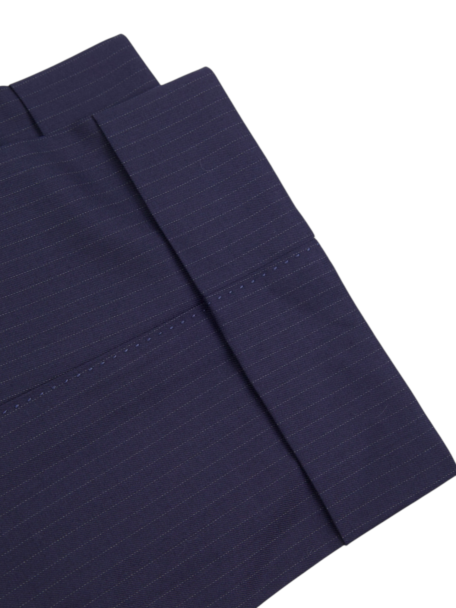 Canali Navy Super 180's Pinstripe Trousers