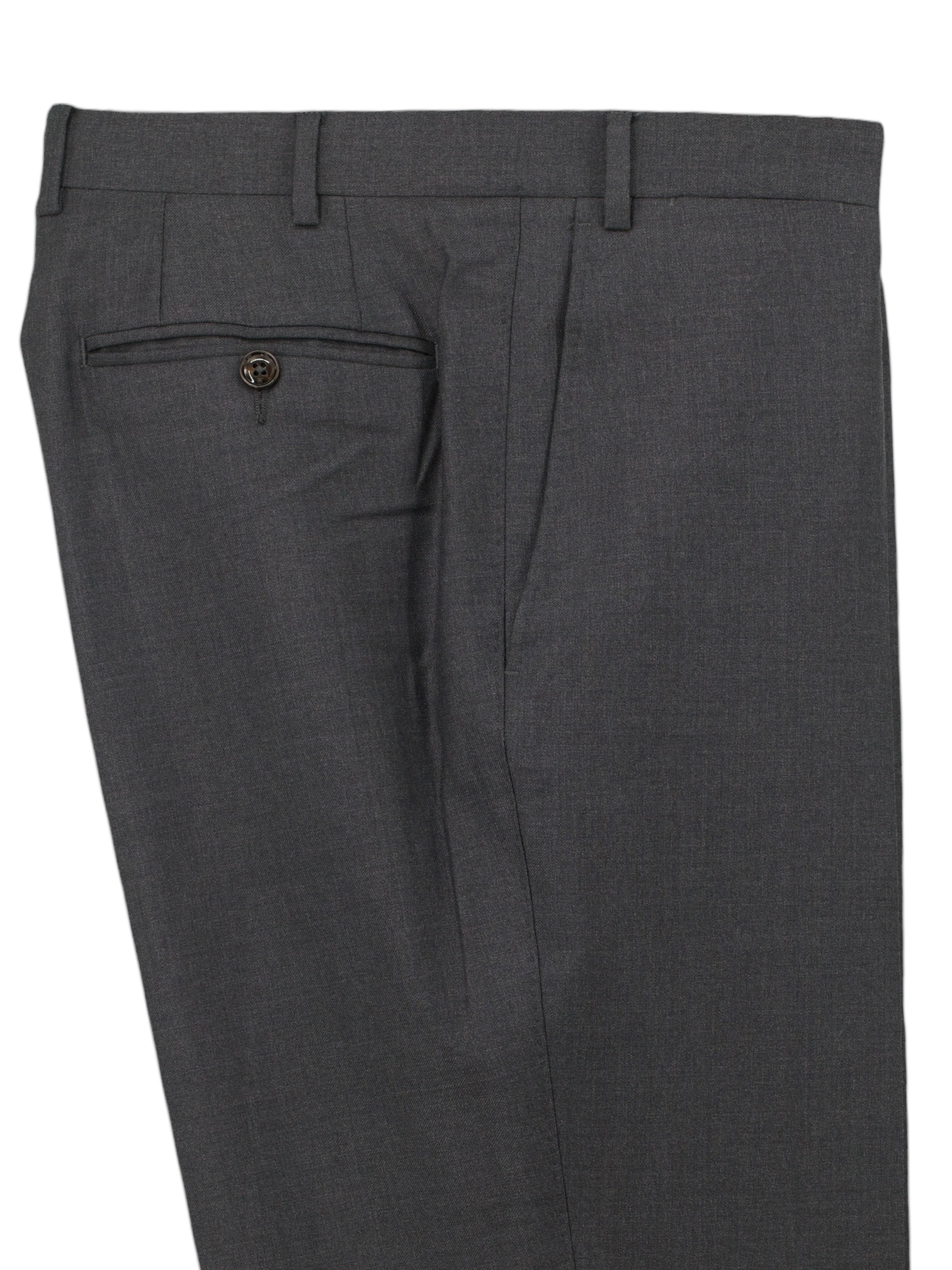 Canali Charcoal Fine-Wool Essential Twill Trousers