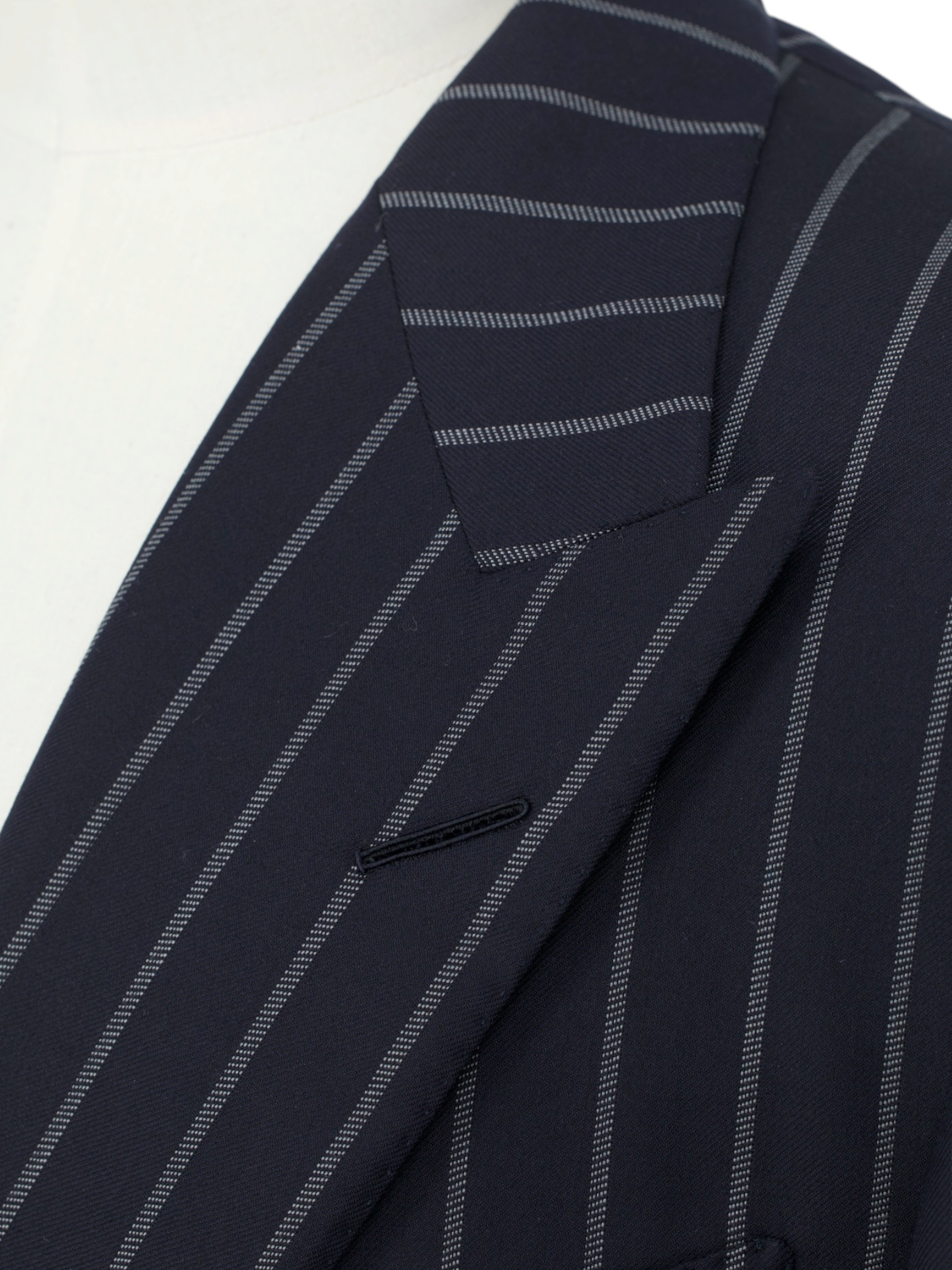 Tom Ford Dark Blue Wool & Cashmere Chalkstripe Windsor Suit