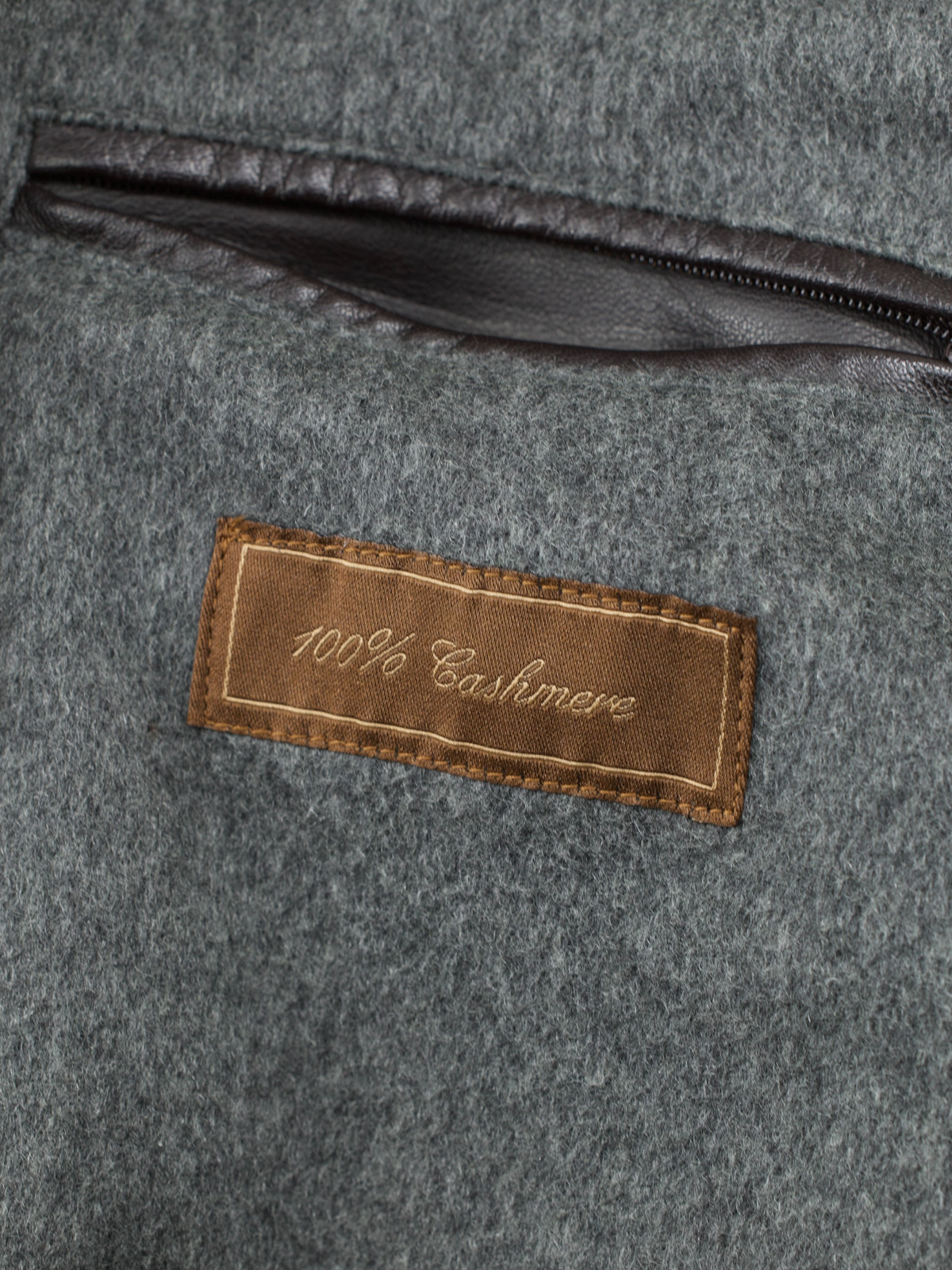 Luigi Borrelli Dark Brown Leather & Cashmere-Lining Jacket