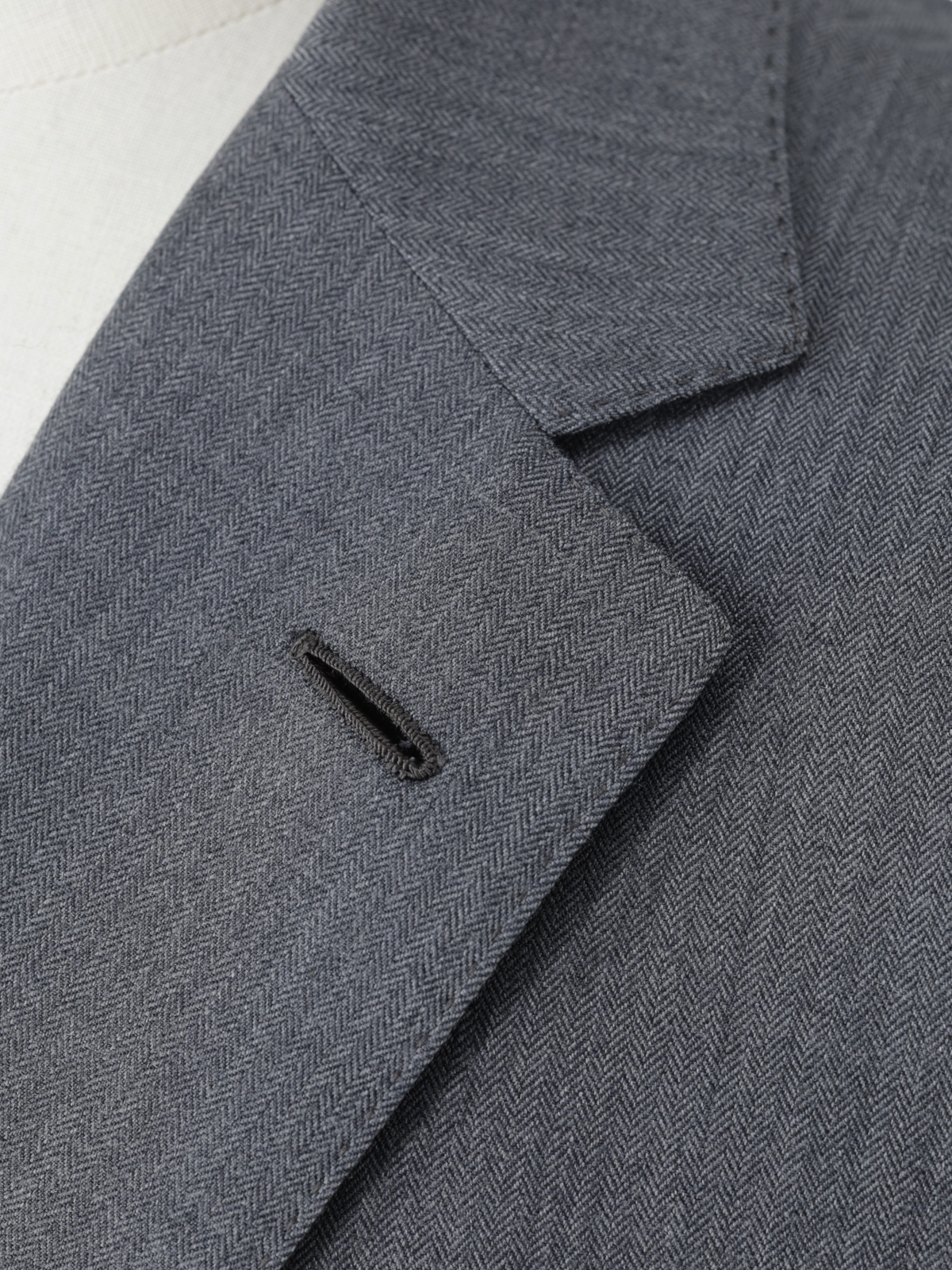 Brioni Grey Super 150's Micro-Herringbone Suit