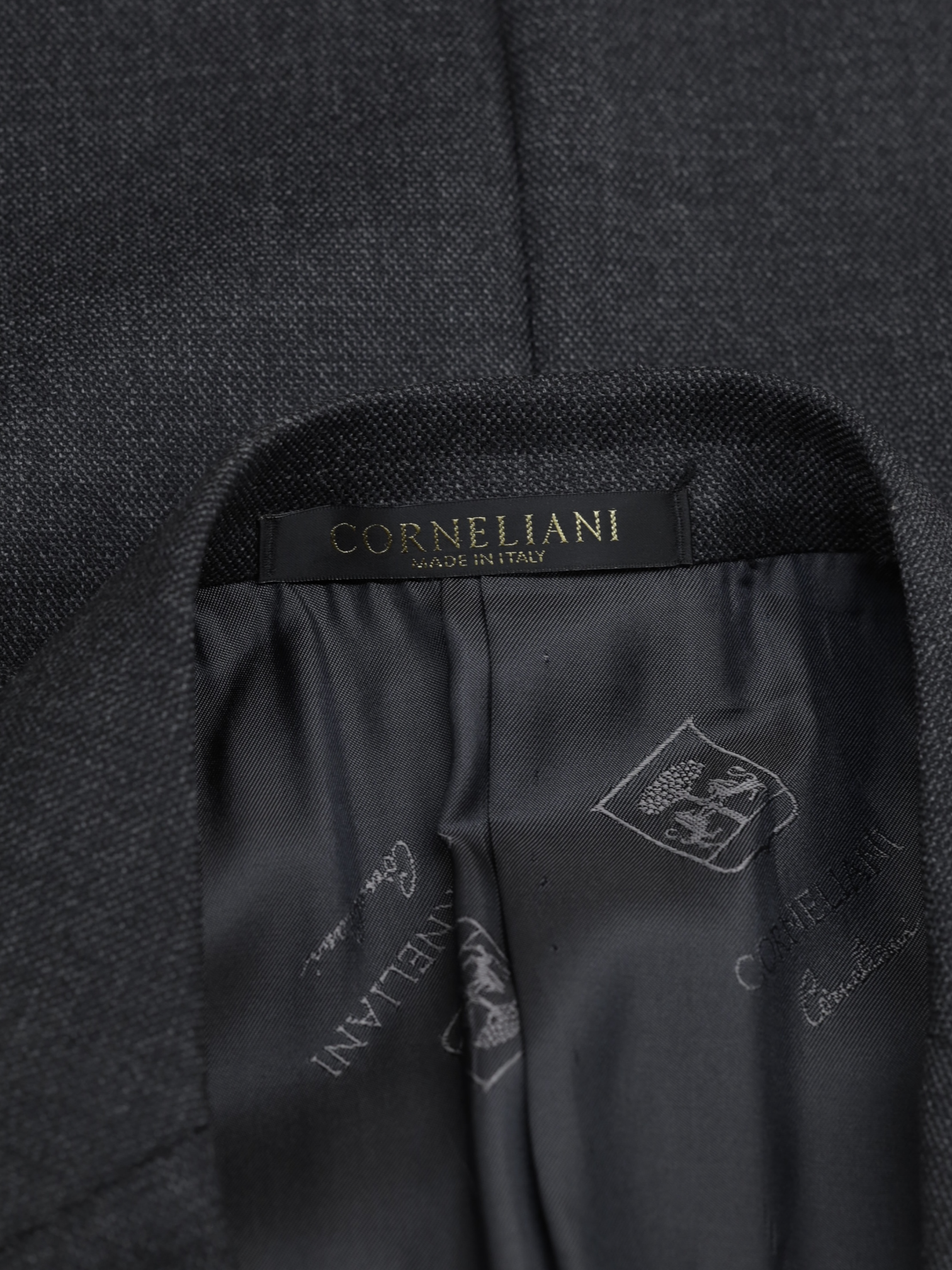 Corneliani Dark Grey Gabardine-Wool Twill Leader Suit