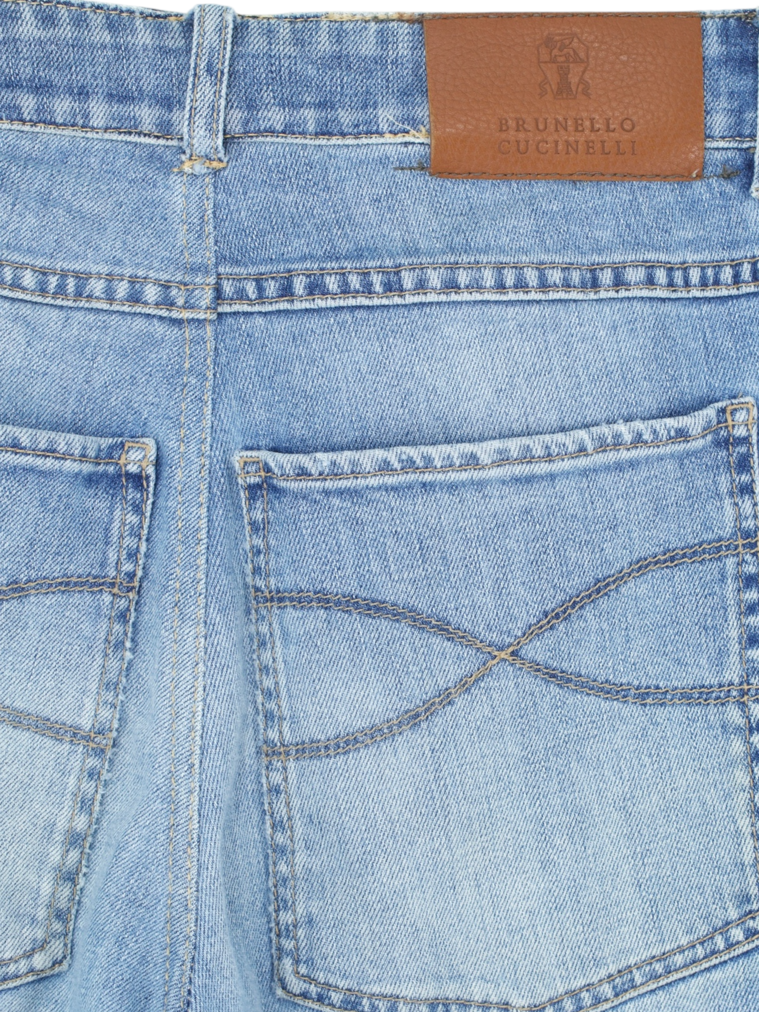 Brunello Cucinelli Light Blue Cotton-Stretch Skinny-Fit Jeans