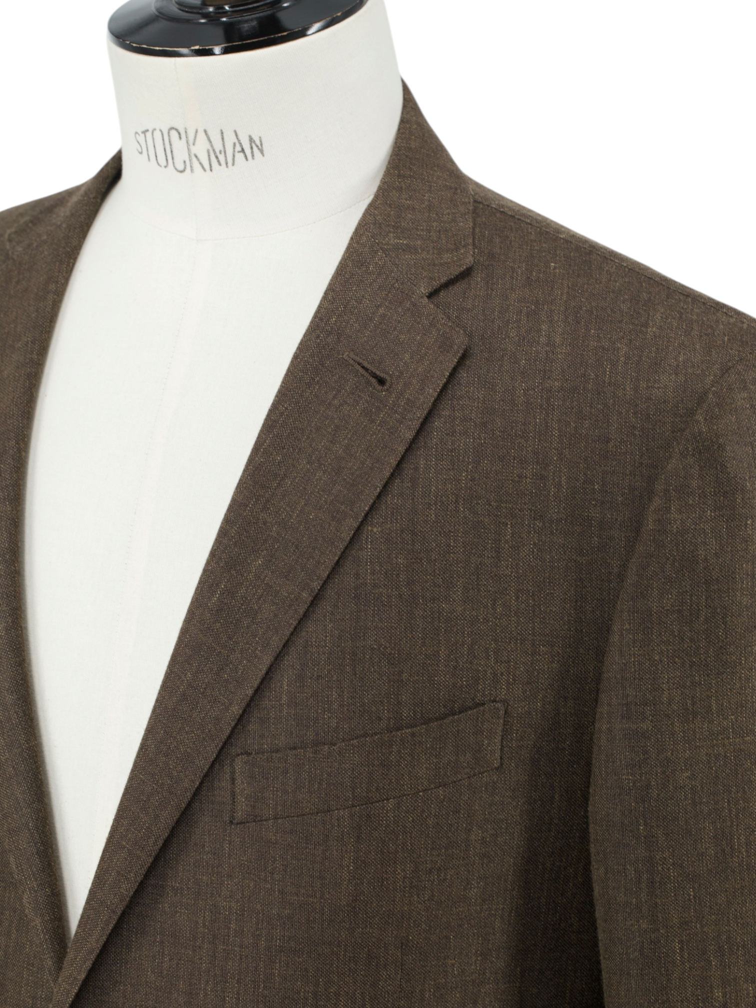 Corneliani Brown Wool, Silk & Linen Pinpoint Summer Jacket