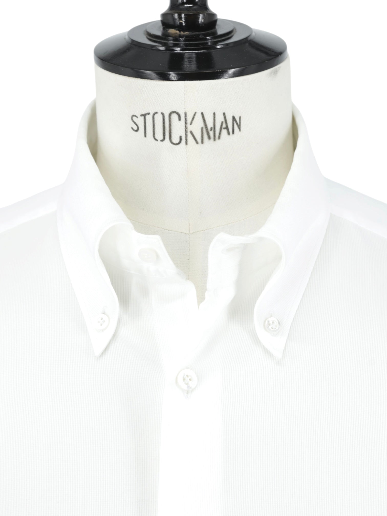 Fray White Cotton Button-Down Plain-Weave Shirt